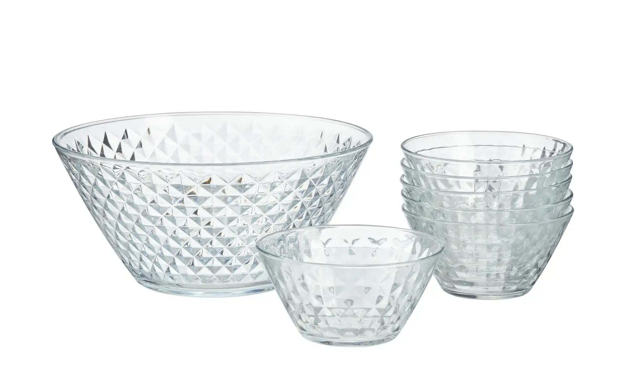 Schalenset, 7-teilig  ROMBO ¦ transparent/klar ¦ Glas ¦ Maße (cm): B: 29,9 günstig online kaufen