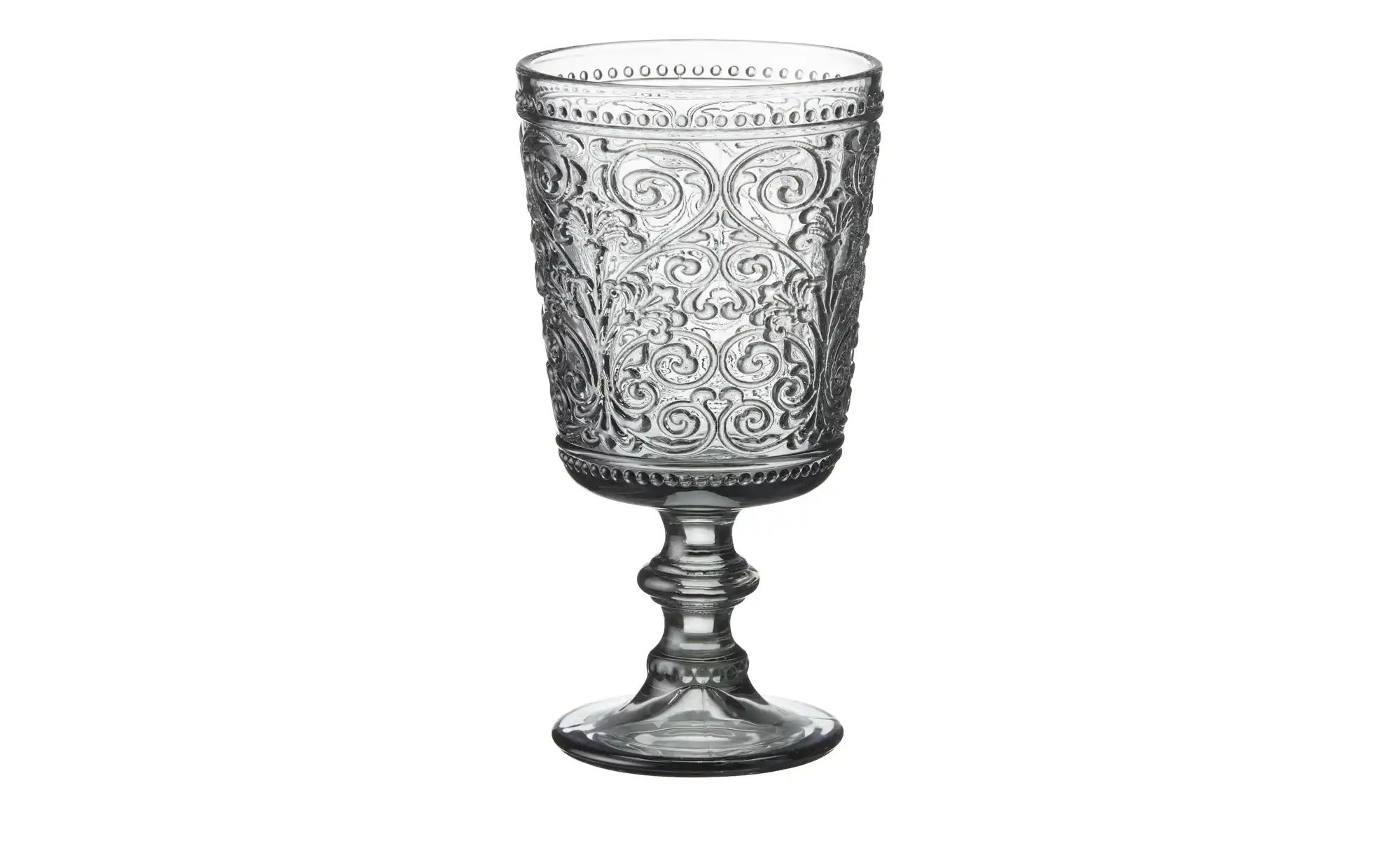 HOME STORY Weinglas   ¦ grau ¦ Glas ¦ Maße (cm): H: 16,5  Ø: 8.6 Gläser & K günstig online kaufen