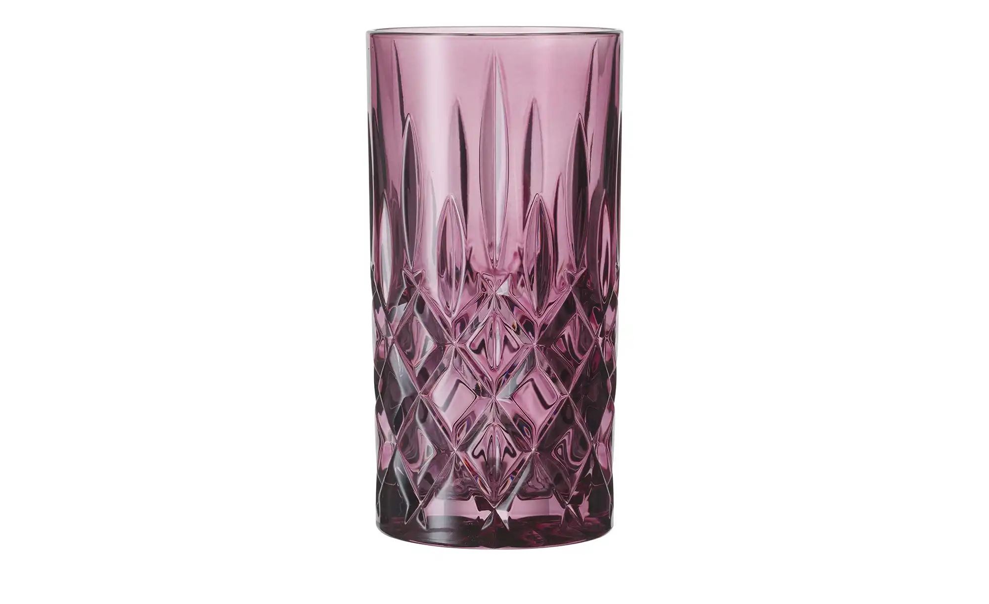 Nachtmann Longdrinkgläser  2er Set Noblesse ¦ rosa/pink ¦ Glas ¦ Maße (cm): günstig online kaufen