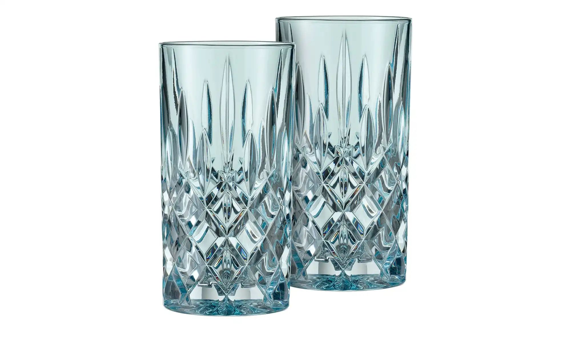 Nachtmann Longdrinkgläser 2er Set Noblesse ¦ blau ¦ Glas ¦ Maße (cm): B: 7, günstig online kaufen