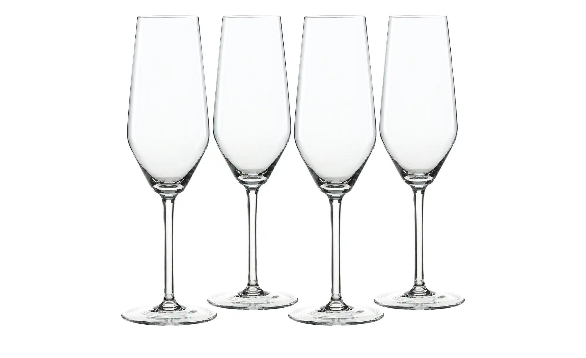 Nachtmann Champagnerflöten 4er Set Style ¦ transparent/klar ¦ Glas ¦ Maße ( günstig online kaufen