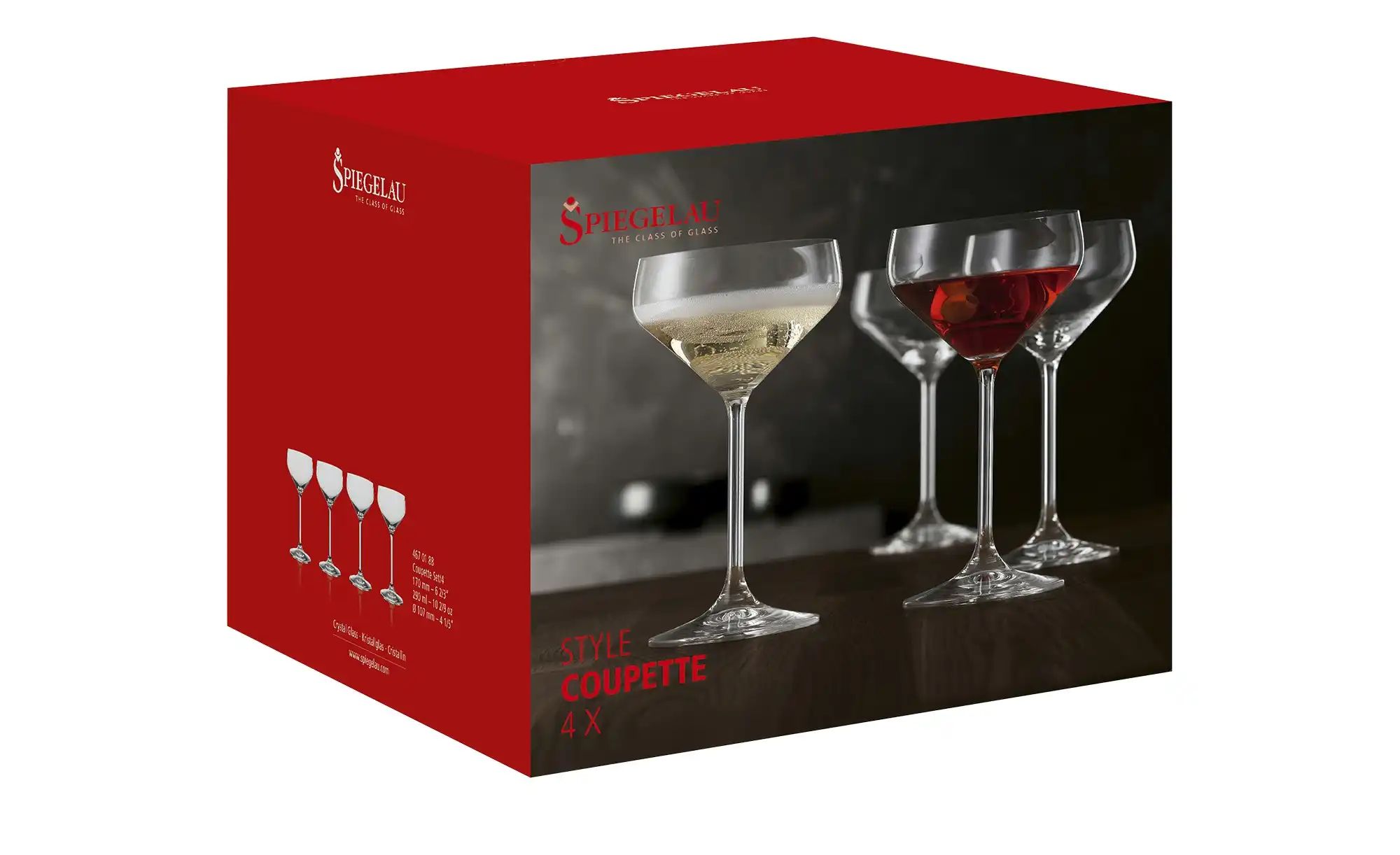 Spiegelau Coupettegläser 4er Set Style ¦ transparent/klar ¦ Glas Gläser & K günstig online kaufen