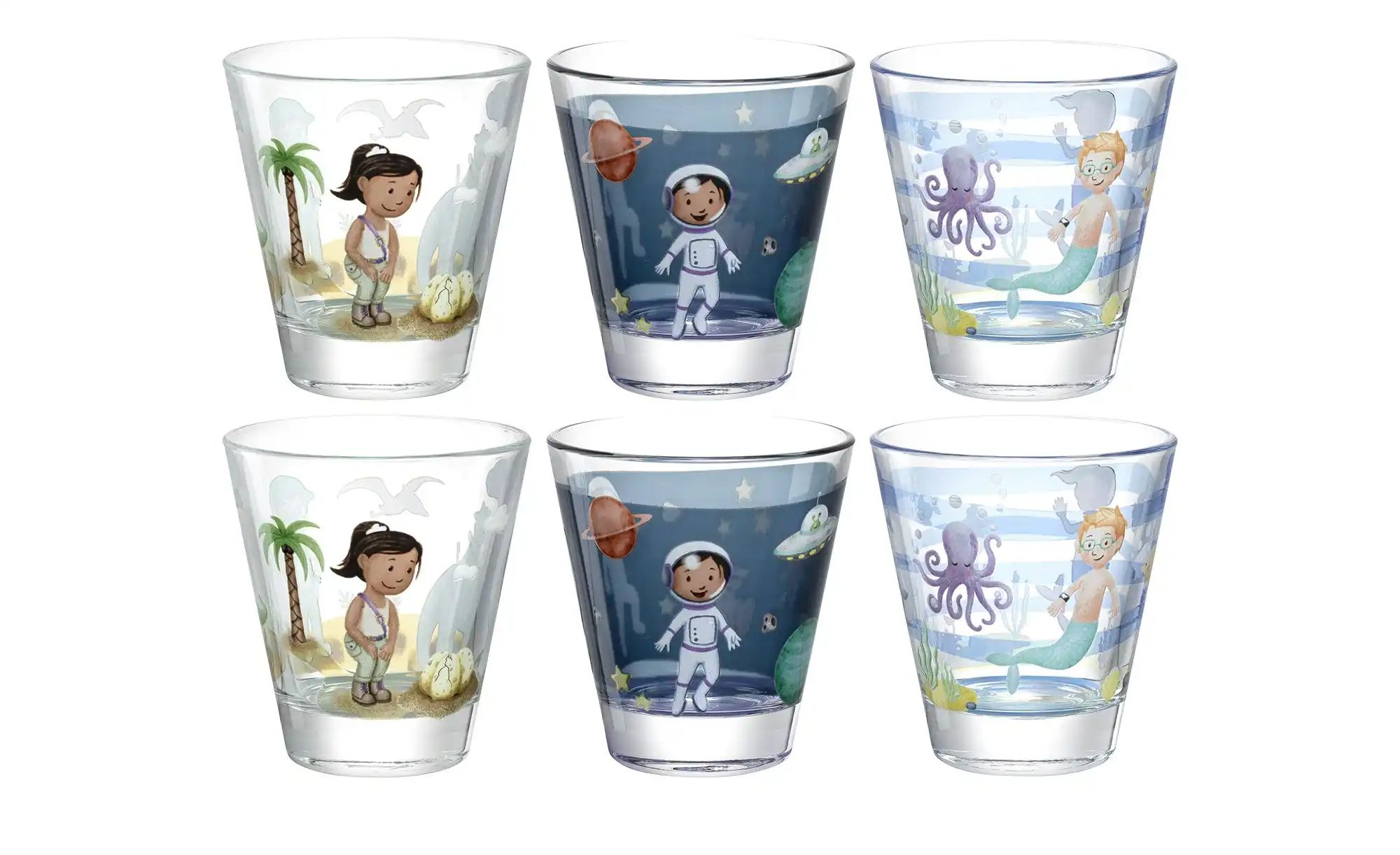 LEONARDO 6er-Gläserset  Avventura ¦ mehrfarbig ¦ Glas Gläser & Karaffen - H günstig online kaufen