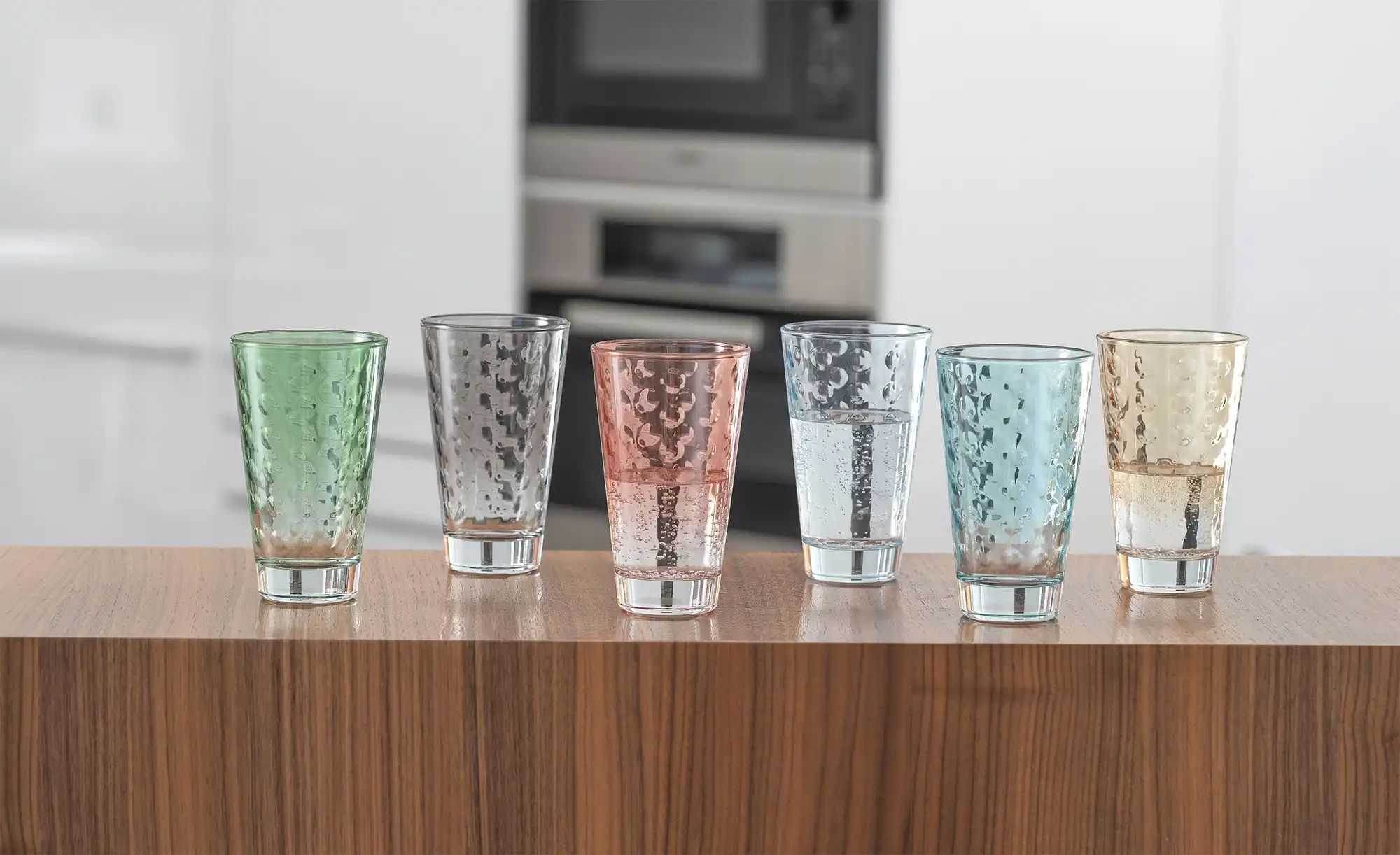 LEONARDO 6er-Gläserset 6er Set Optic ¦ mehrfarbig ¦ Maße (cm): B: 26 H: 9,8 günstig online kaufen