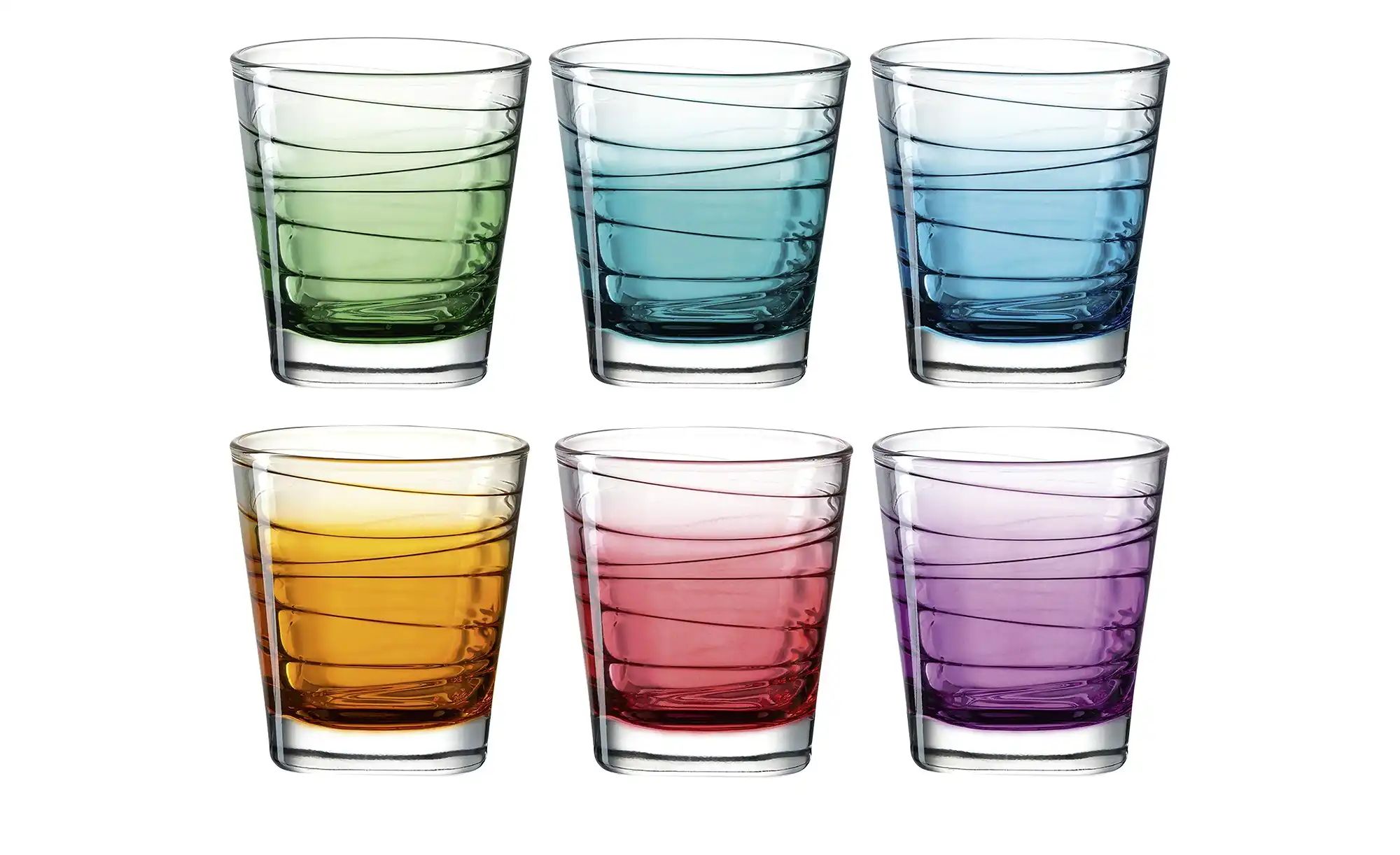 LEONARDO 6er-Gläserset Vario Struttura ¦ mehrfarbig ¦ Glas Gläser & Karaff günstig online kaufen
