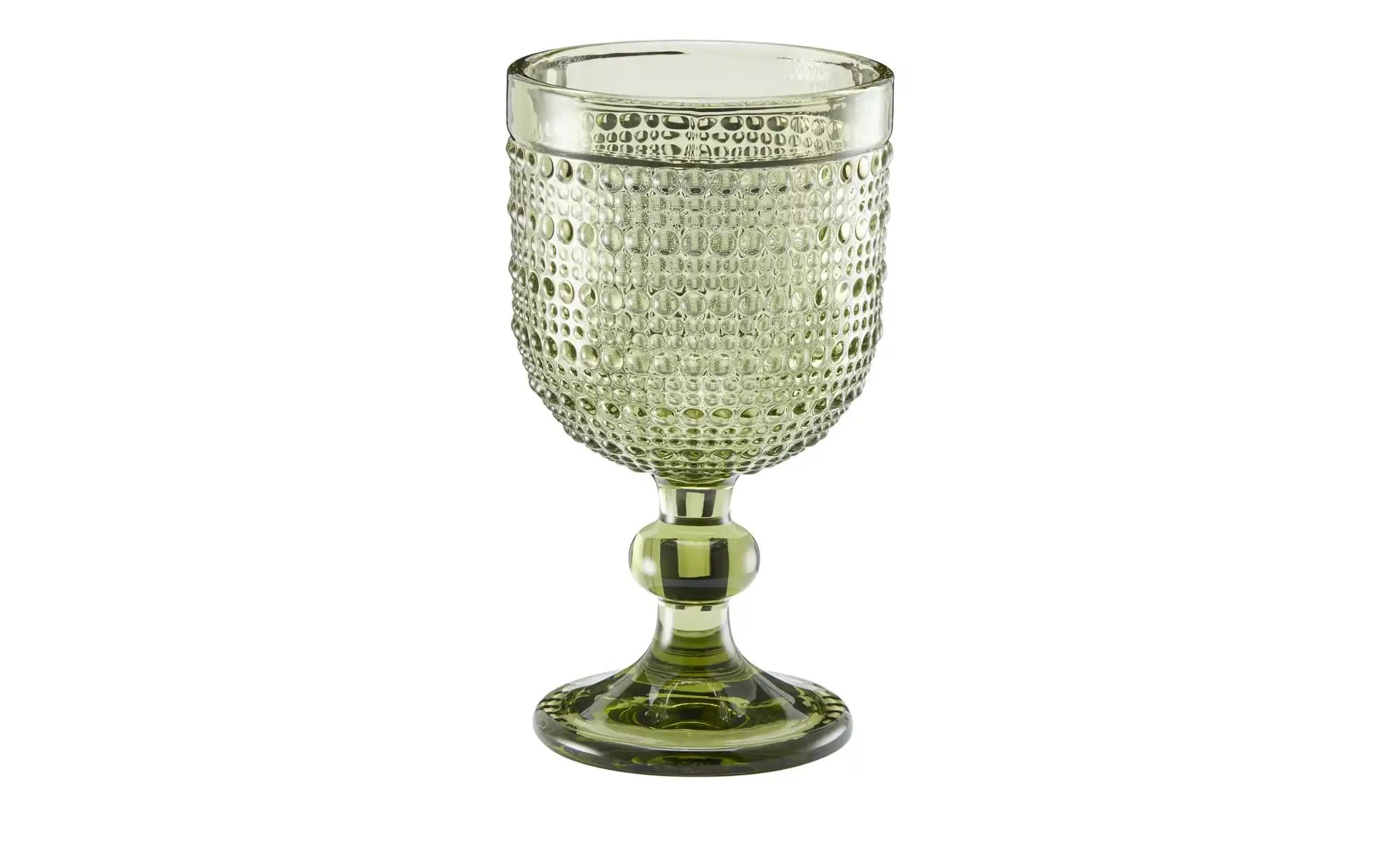 Weinglas   ¦ grün ¦ Glas ¦ Maße (cm): H: 14,5  Ø: 8 Gläser & Karaffen - Höf günstig online kaufen