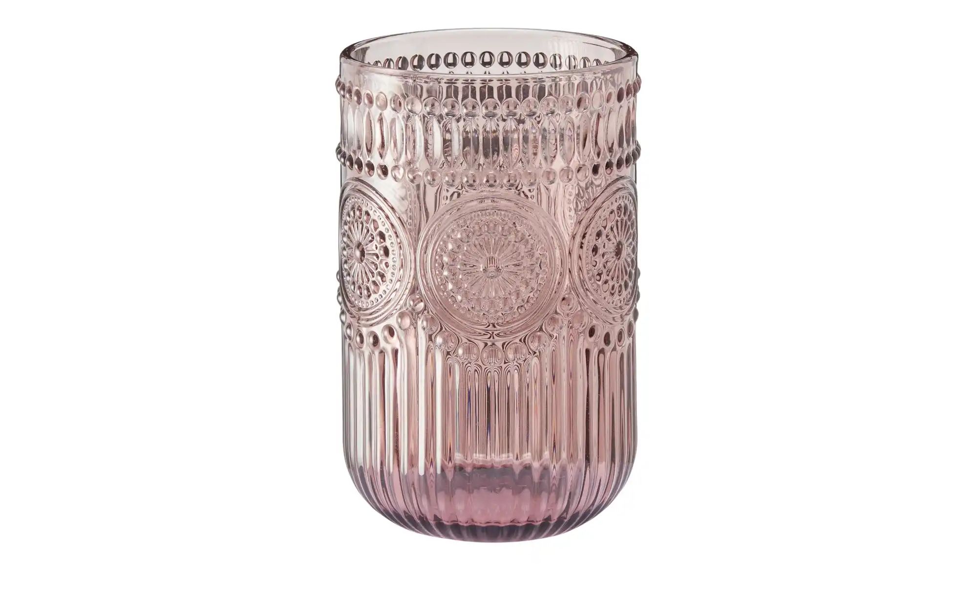 Longdrinkglas   ¦ rosa/pink ¦ Glas ¦ Maße (cm): H: 12,8  Ø: 7.7 Gläser & Ka günstig online kaufen