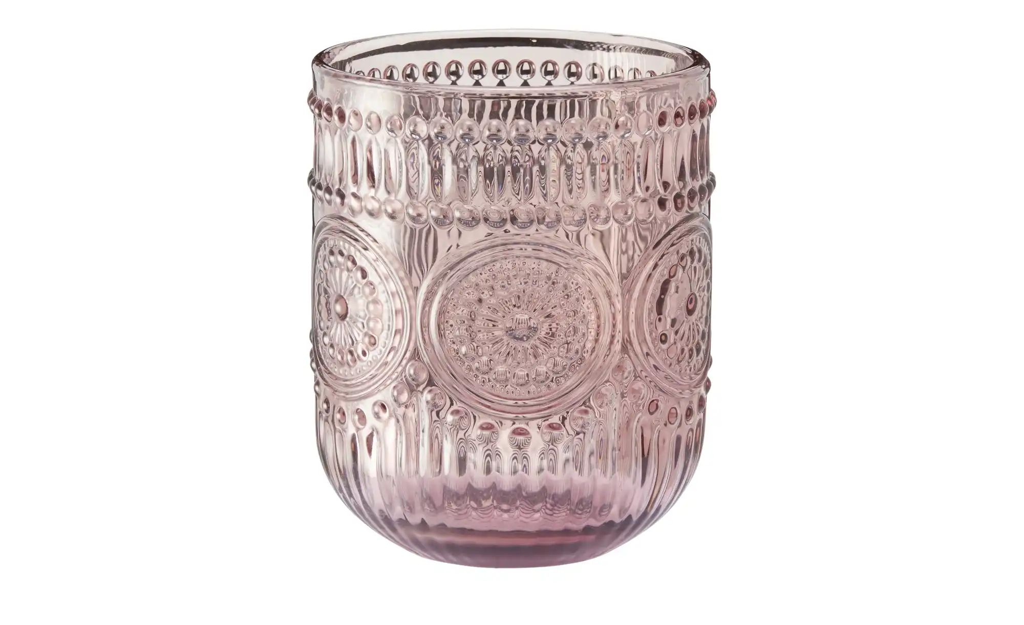 Becher   ¦ rosa/pink ¦ Glas ¦ Maße (cm): H: 9,2  Ø: 7.3 Gläser & Karaffen - günstig online kaufen