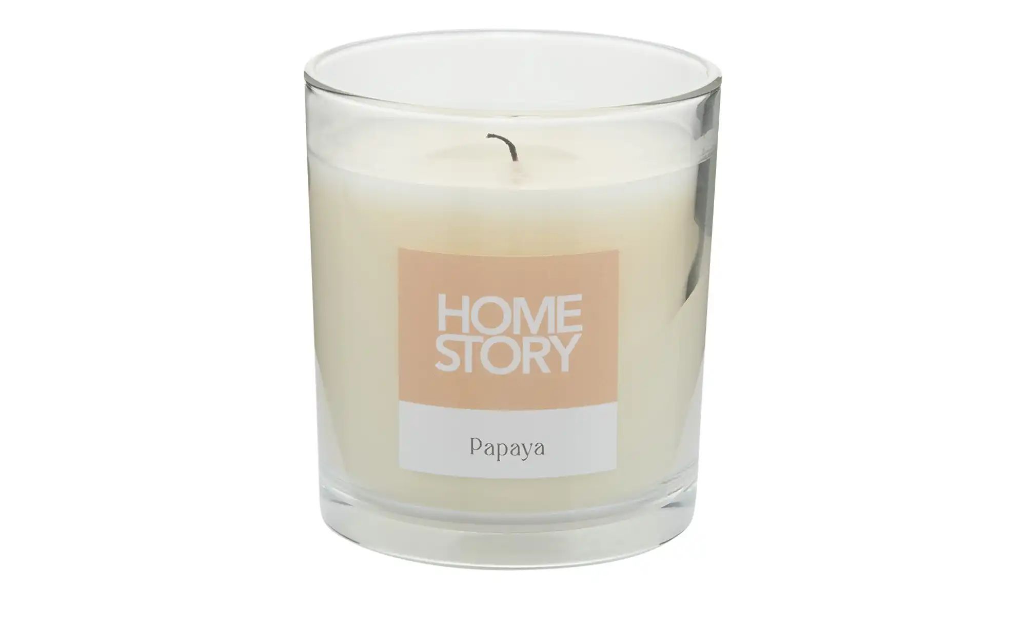 HOME STORY Duftkerze im Glas "Papaya" ¦ orange ¦ Wachs, Glas ¦ Maße (cm): H günstig online kaufen