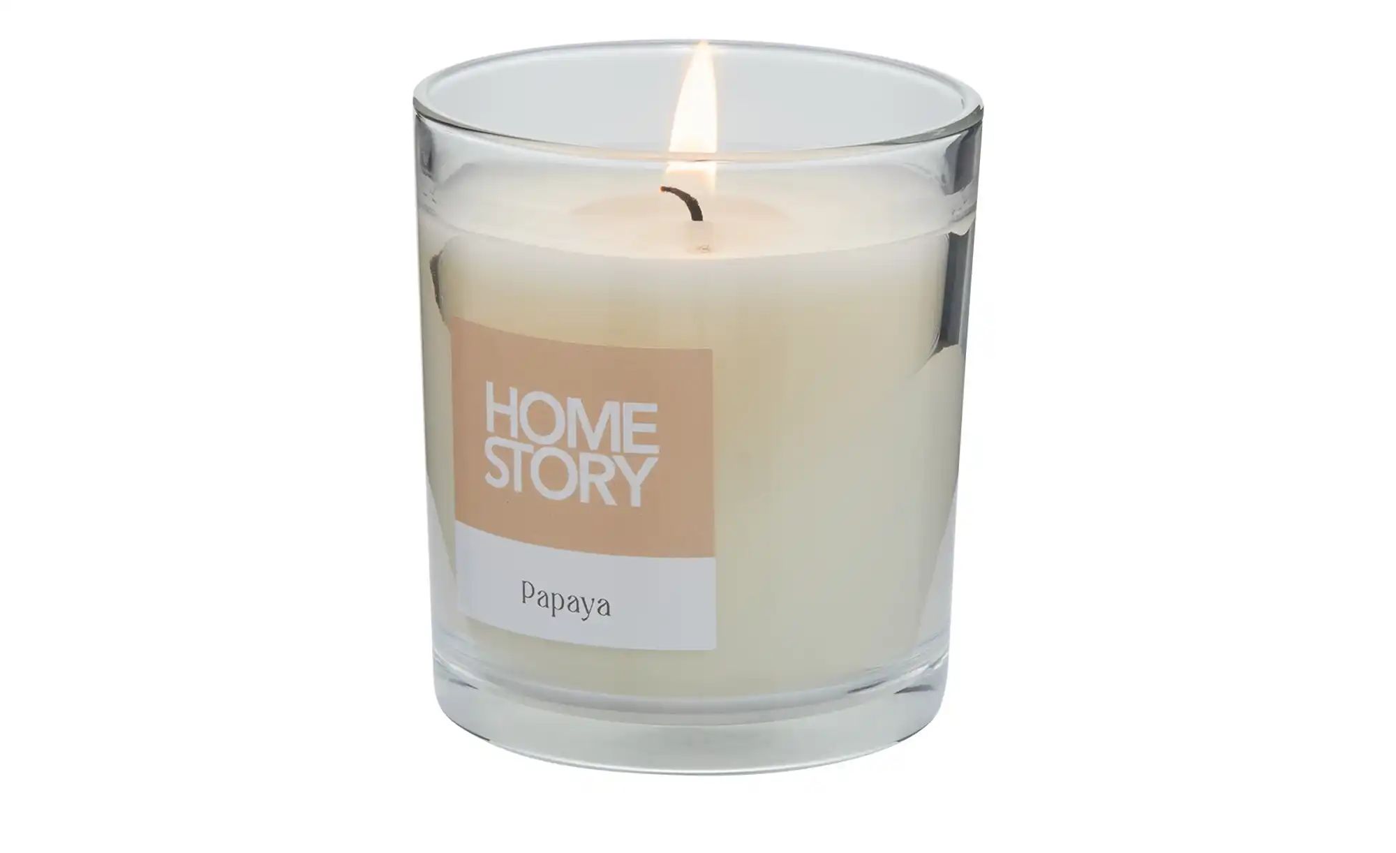 Thumbnail - HOME STORY Duftkerze im Glas "Papaya"   ¦ orange ¦ Wachs,Glas ¦ Maße (cm): H: 8  Ø: 7 Accessoires > Kerzen & Kerzenständ...