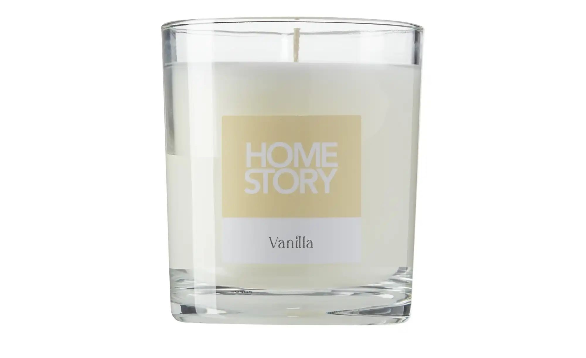 HOME STORY Duftkerze im Glas "Vanilla" ¦ creme ¦ Wachs, Glas ¦ Maße (cm): H günstig online kaufen