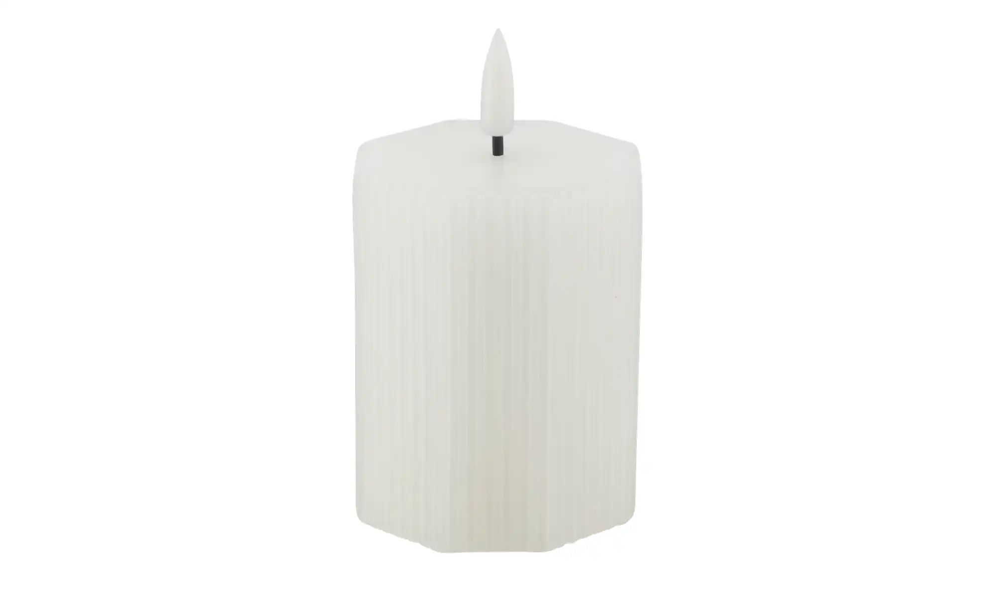 HOME STORY LED Kerze   ¦ weiß ¦ Wachs,Kunststoff ¦ Maße (cm): H: 11  Ø: 6 A günstig online kaufen