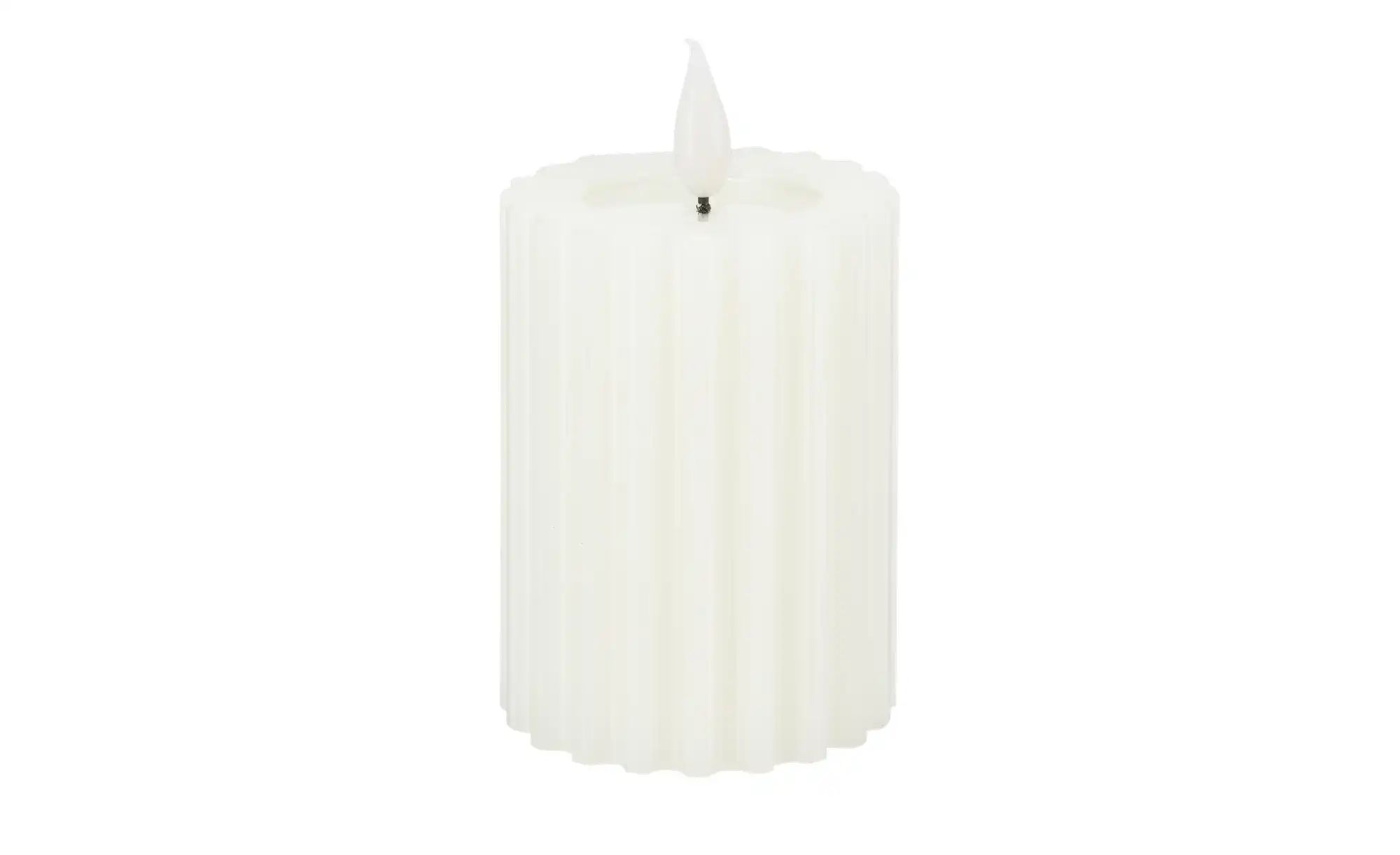 HOME STORY LED Kerze   ¦ weiß ¦ Wachs,Kunststoff ¦ Maße (cm): H: 13  Ø: 7.5 günstig online kaufen