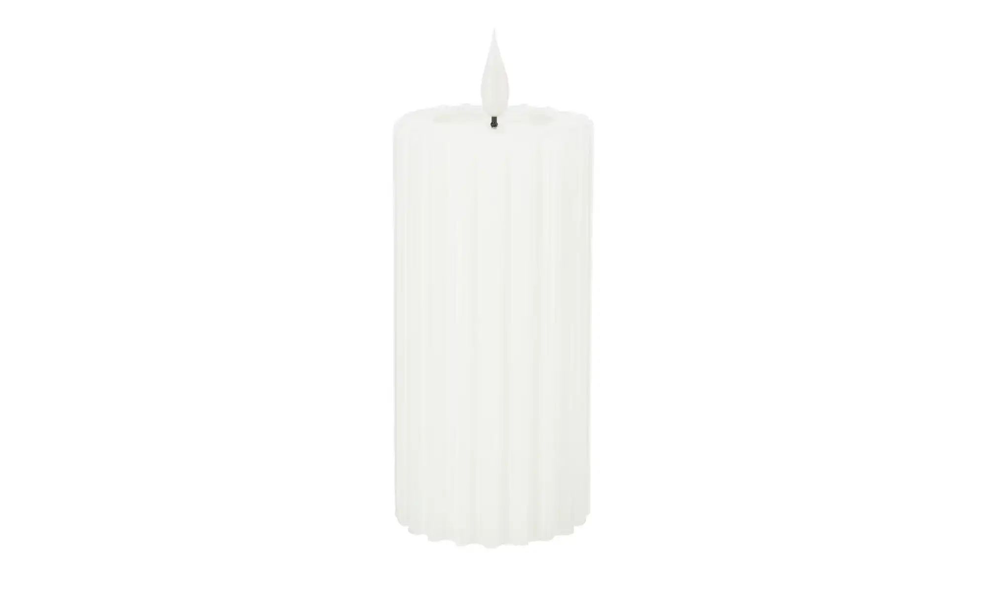 HOME STORY LED Kerze   ¦ weiß ¦ Wachs,Kunststoff ¦ Maße (cm): H: 18  Ø: 7.5 günstig online kaufen