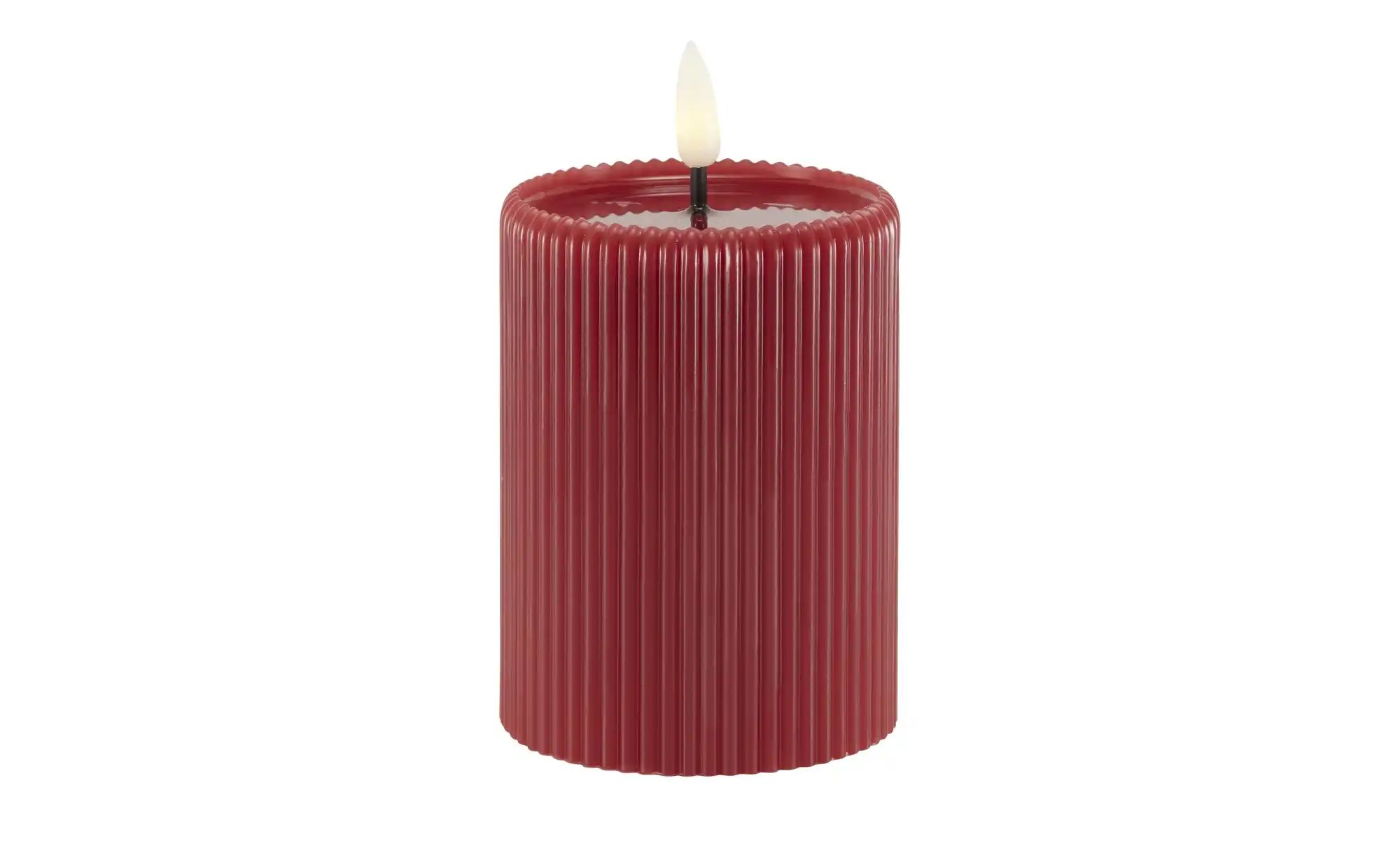 HOME STORY LED Kerze   ¦ rot ¦ Paraffin,Kunststoff ¦ Maße (cm): H: 10  Ø: 7 günstig online kaufen