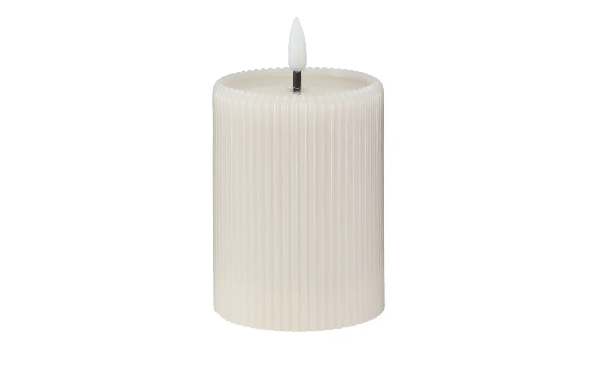 HOME STORY LED Kerze   ¦ grau ¦ Paraffin,Kunststoff ¦ Maße (cm): H: 10  Ø: günstig online kaufen