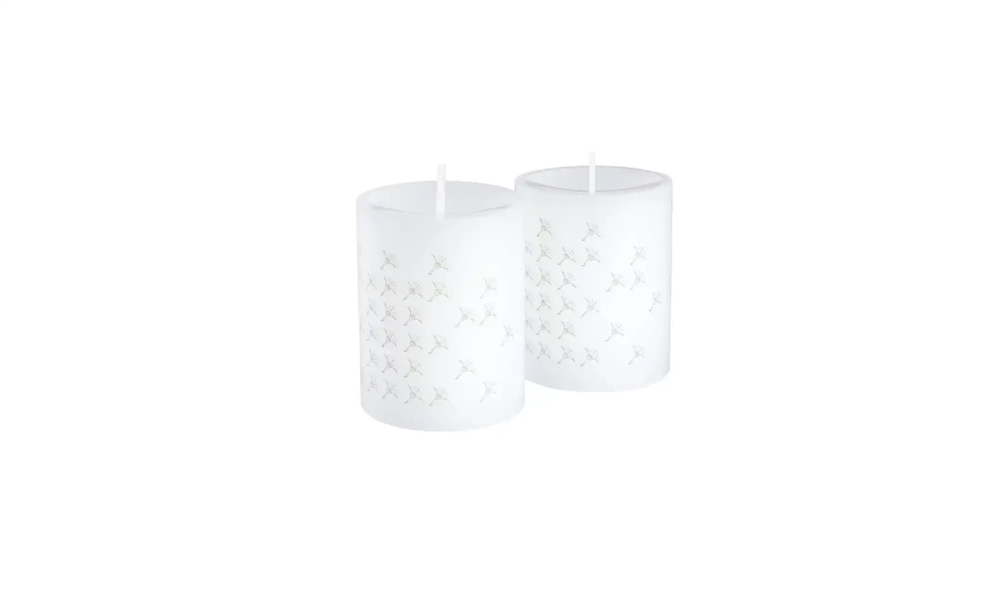 JOOP! Stumpenkerzen 2er-Set   ¦ weiß ¦ Wachs ¦ Maße (cm): B: 8 H: 10 Access günstig online kaufen