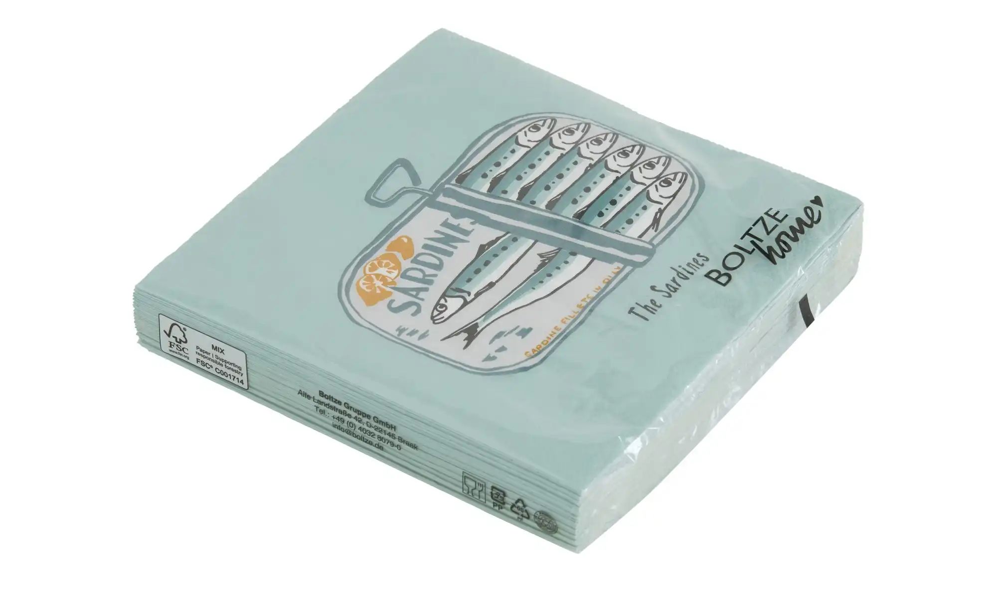 Servietten  12er Pack   ¦ blau ¦ Papier ¦ Maße (cm): B: 16,5 H: 3 T: 16.5 A günstig online kaufen