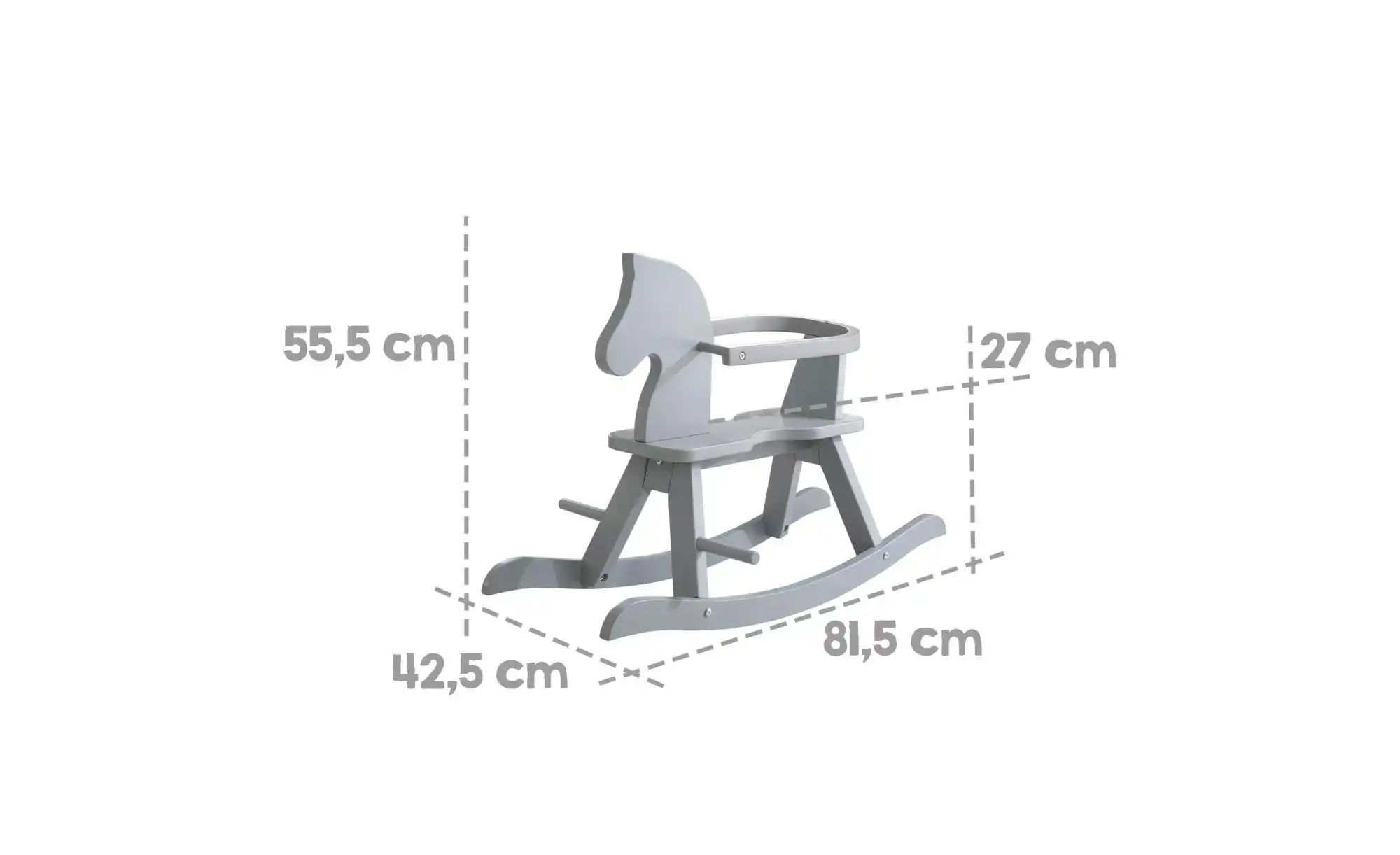 Roba Schaukelpferd  Special ¦ grau ¦ Holzwerkstoff ¦ Maße (cm): B: 81,5 H: günstig online kaufen