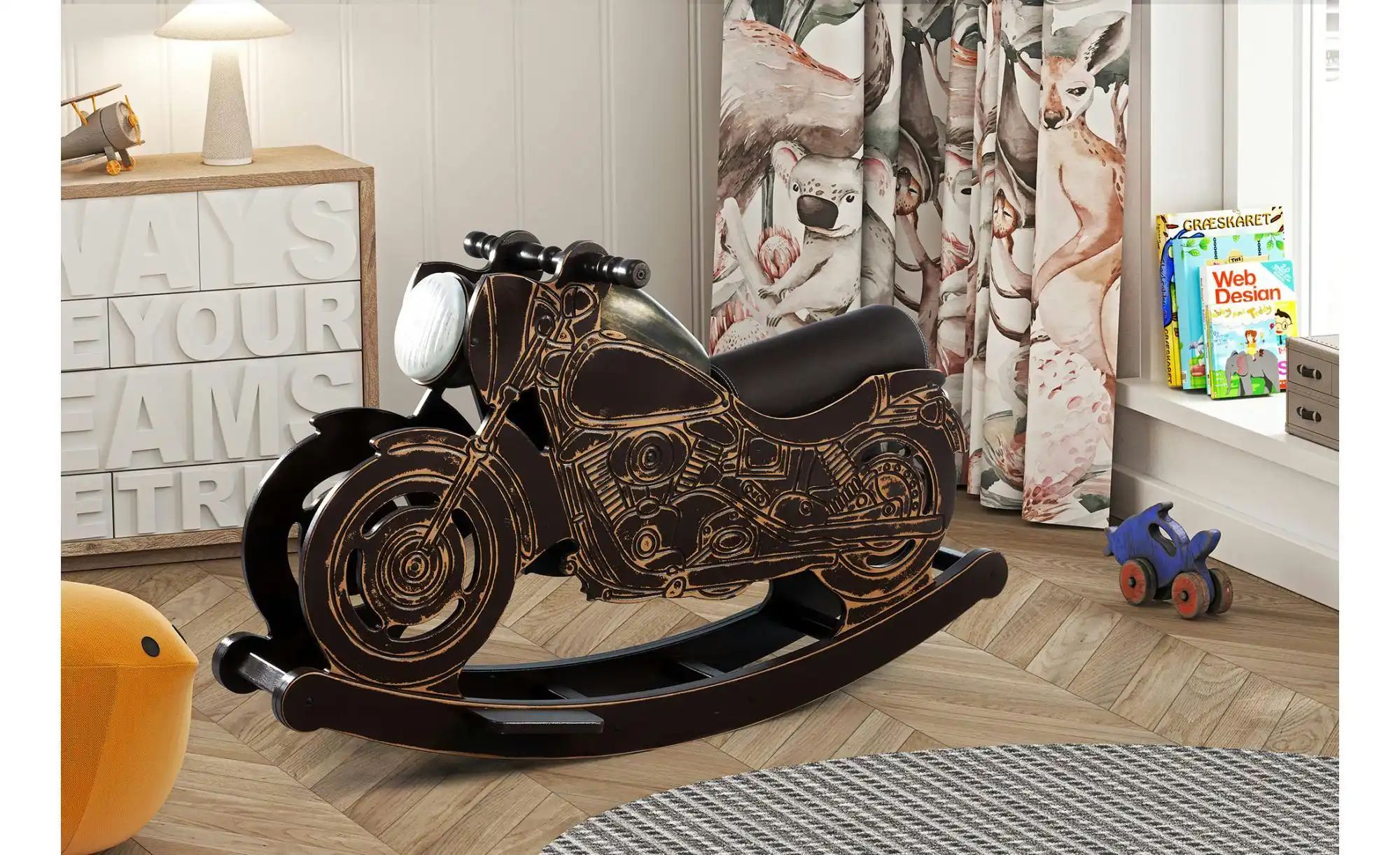Schaukelmotorrad Rocker Bike   ¦ braun ¦ Maße (cm): B: 30 H: 85 Baby > Spie günstig online kaufen