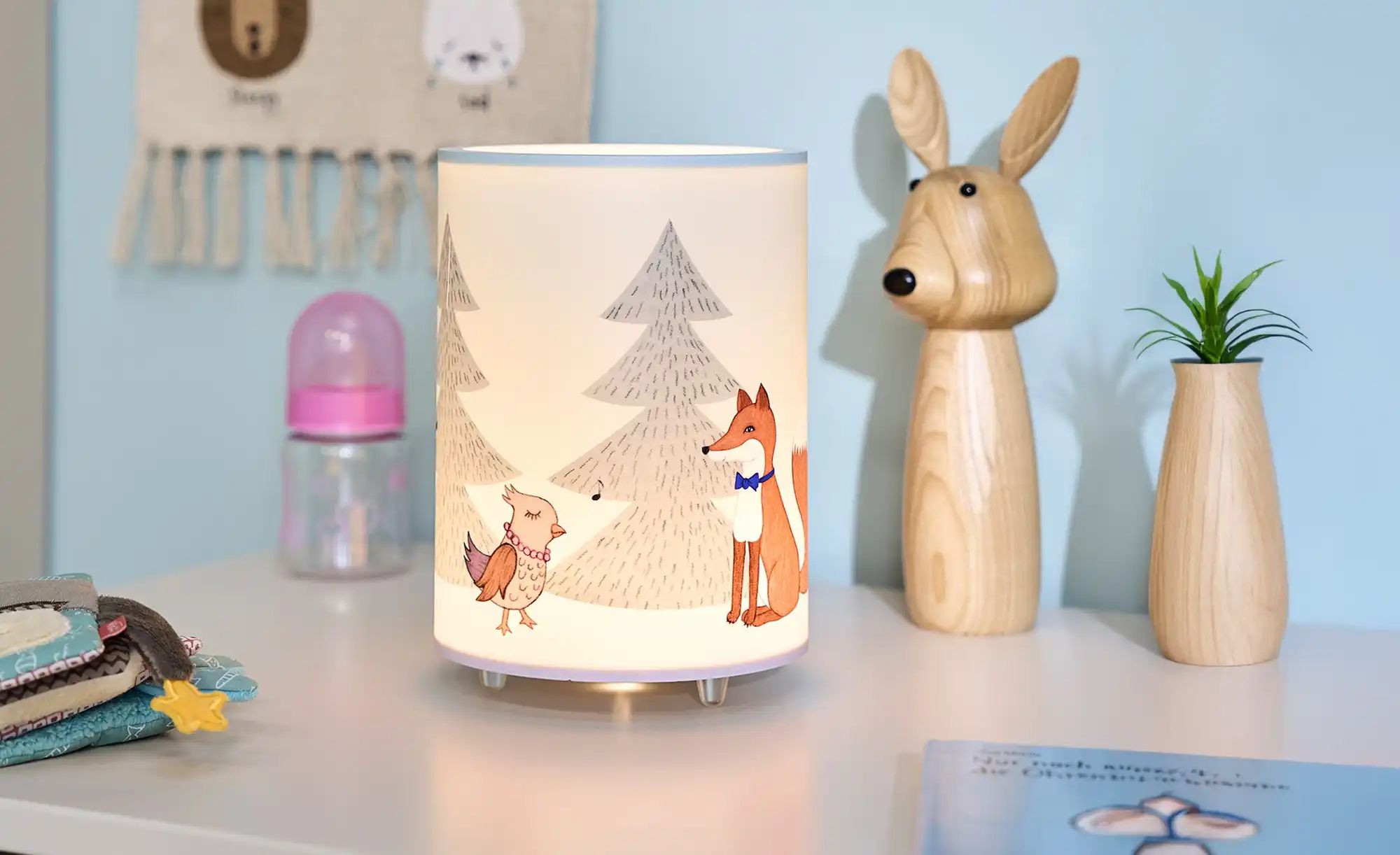 Thumbnail - Tischleuchte  Wald ¦ grün ¦ Maße (cm): H: 25  Ø: 15 Lampen & Leuchten > Kinderlampen - Höffner