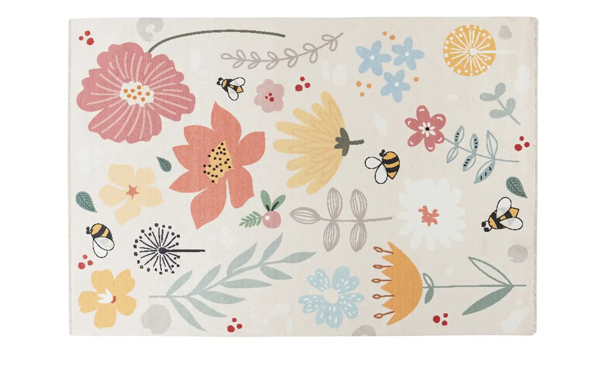 Kinderteppich  Flower ¦ mehrfarbig ¦ Baumwolle ¦ Maße (cm): B: 120 Teppiche günstig online kaufen