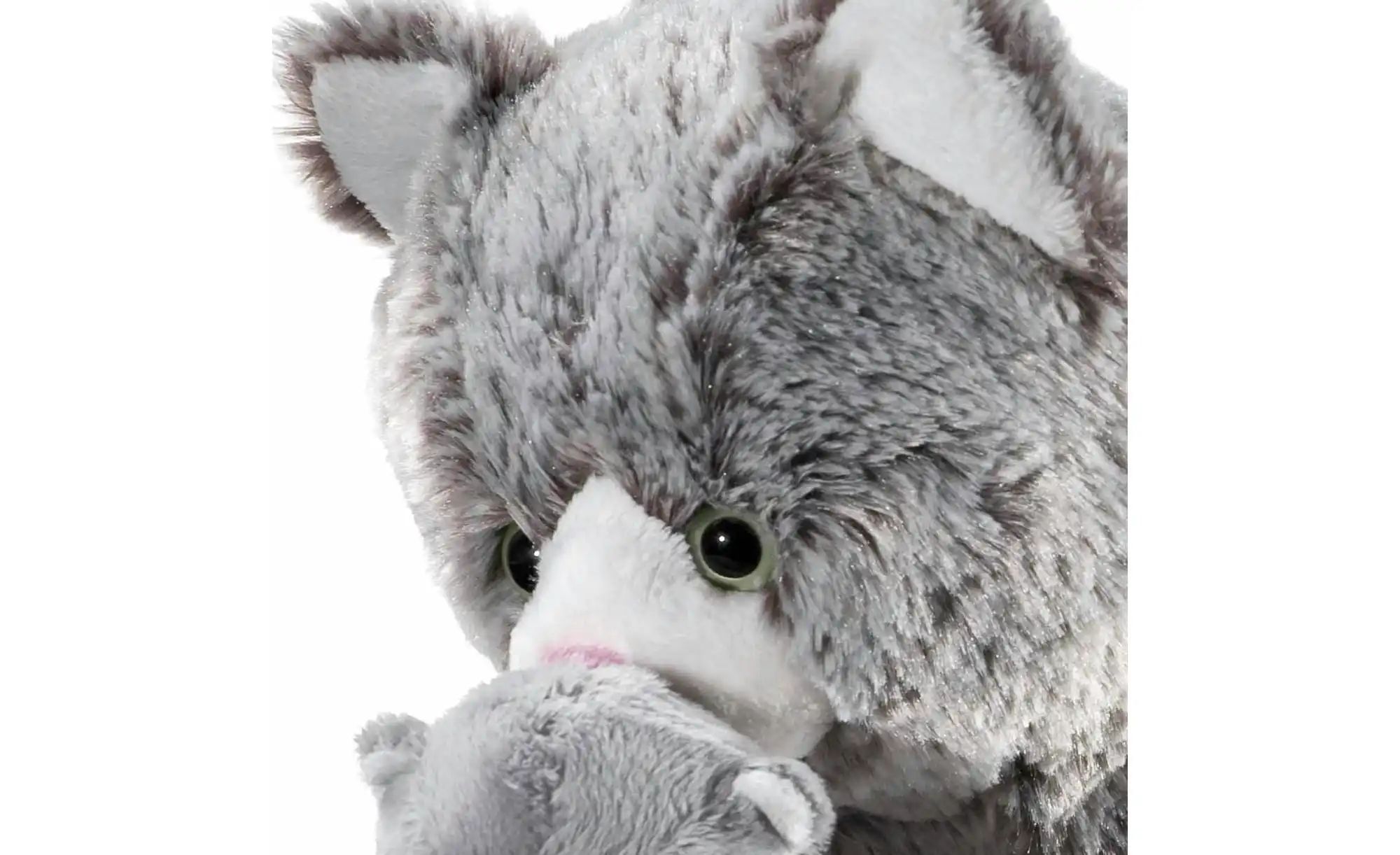 Heunec Plüschtier  Katze mit Baby ¦ grau ¦ Maße (cm): B: 14 H: 15 Baby > Sp günstig online kaufen
