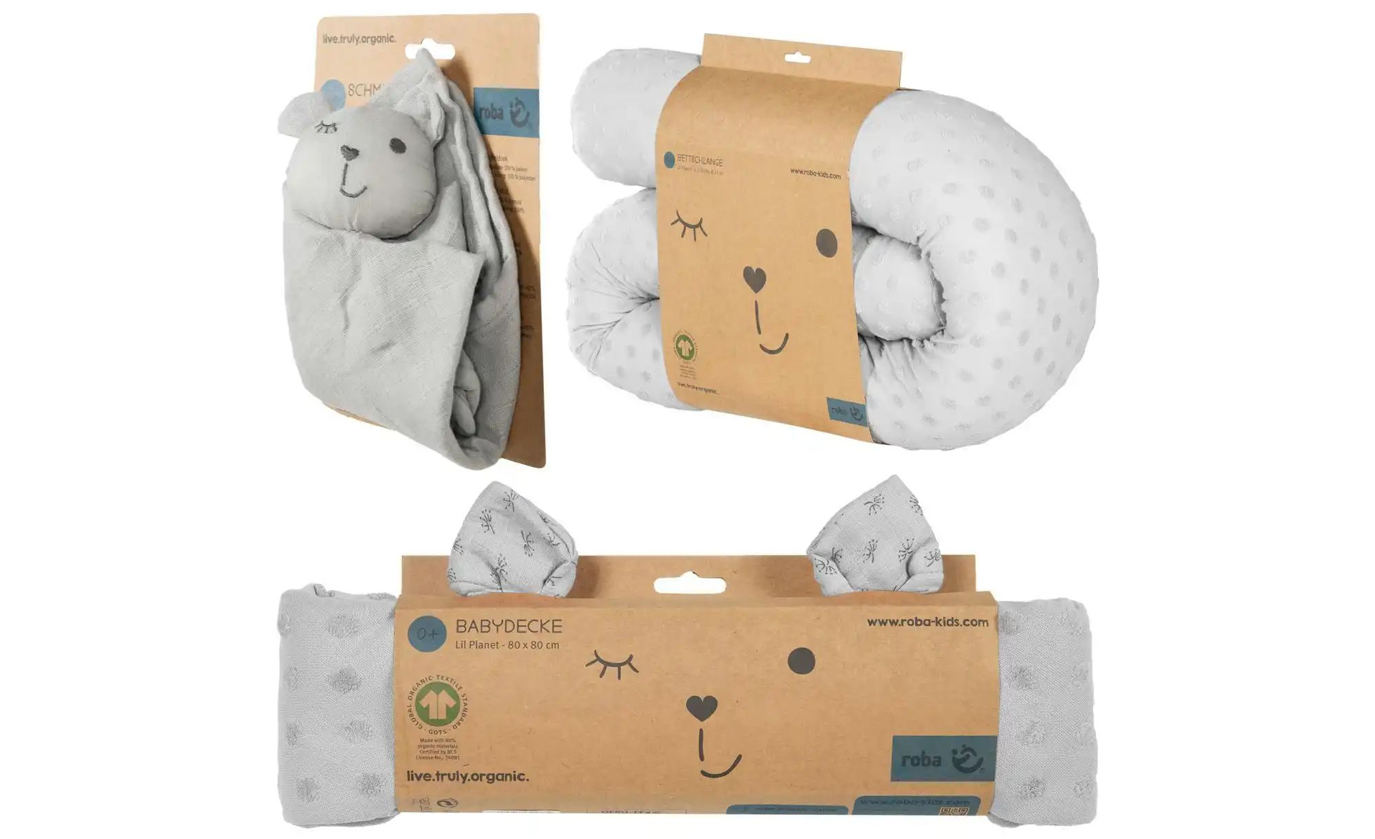 Thumbnail - Roba Geschenkset  Kuscheln ¦ grau ¦ Maße (cm): B: 80 H: 1 Baby > Baby Textilien > Baby Bettwaren - Höffner