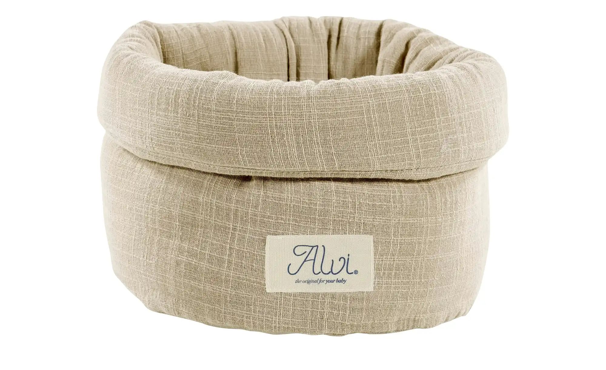 Alvi Utensilo  Slub Muslin ¦ beige ¦ Baumwolle,Polyester Ø: 19 Aufbewahrung günstig online kaufen
