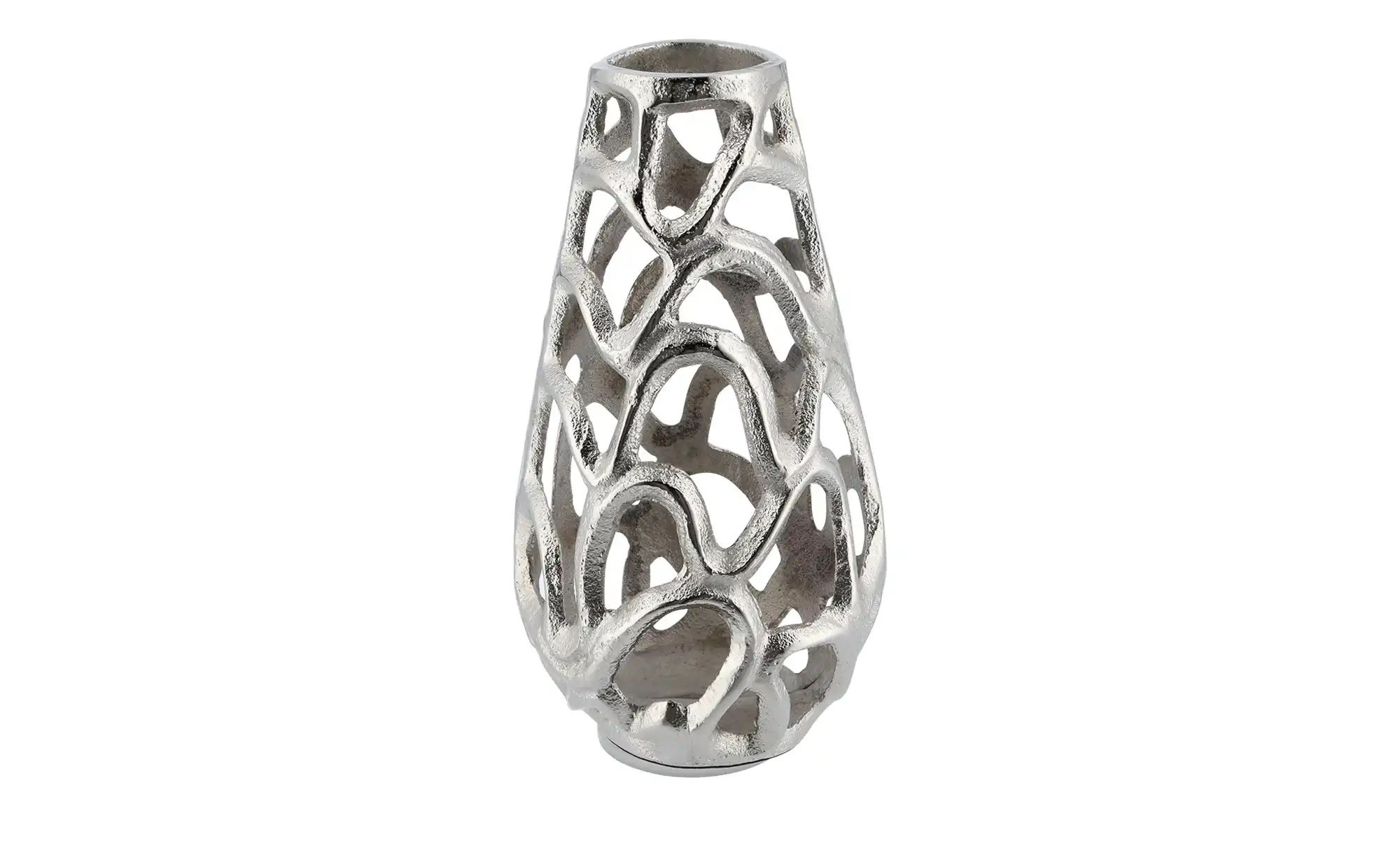 Deko Vase ¦ silber ¦ Aluminium ¦ Maße (cm): H: 24  Ø: 13 Accessoires > Vase günstig online kaufen