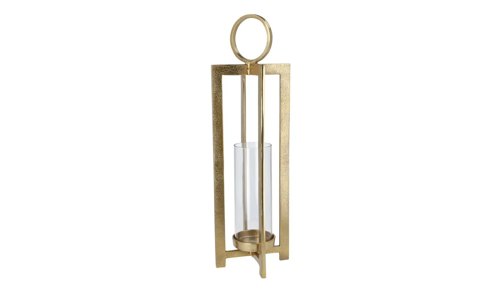 Windlicht ¦ gold ¦ Aluminium, Glas ¦ Maße (cm): H: 66  Ø: 20 Accessoires > günstig online kaufen