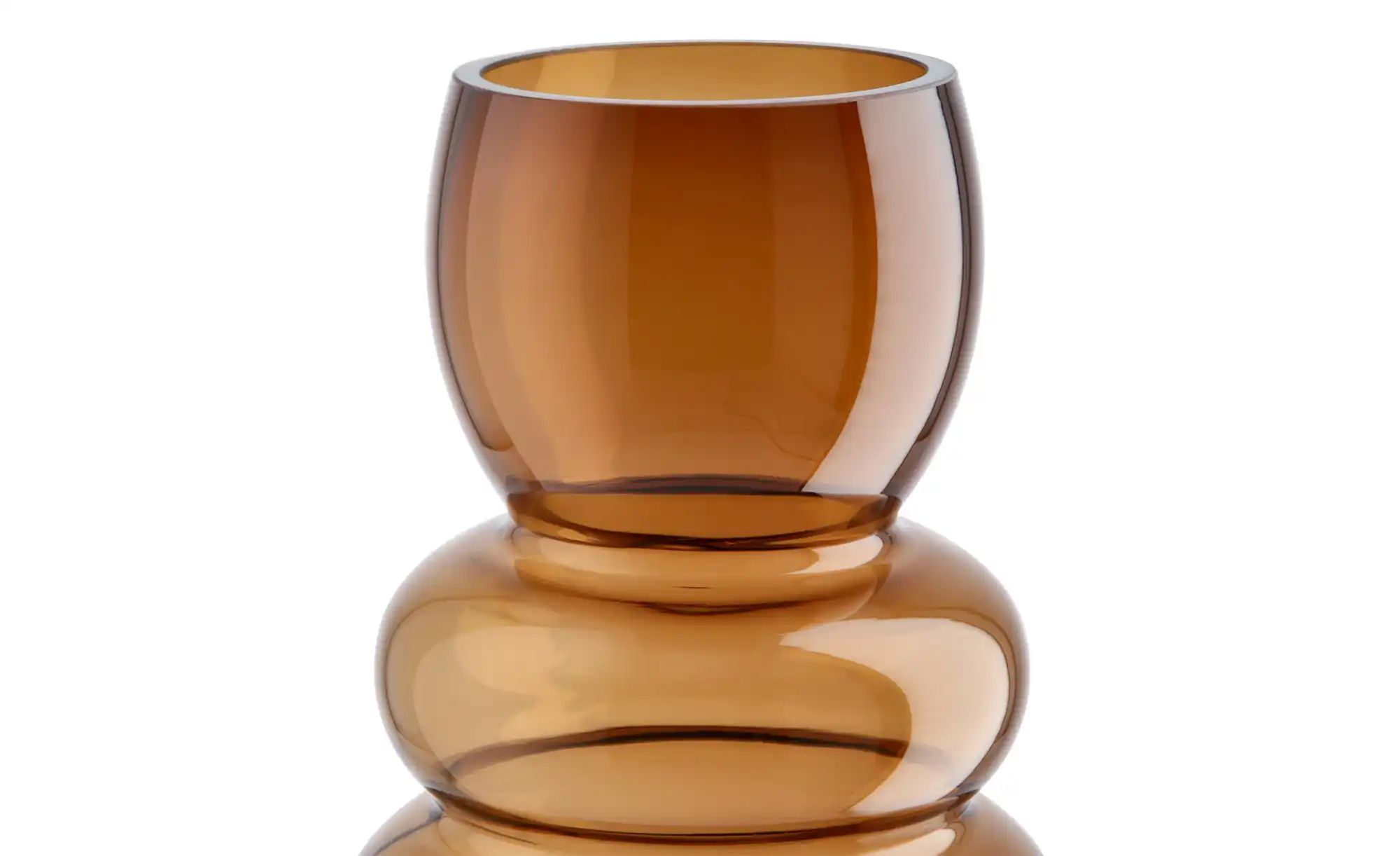 Vase ¦ braun ¦ Glas ¦ Maße (cm): H: 24  Ø: 12.5 Accessoires > Vasen - Höffn günstig online kaufen