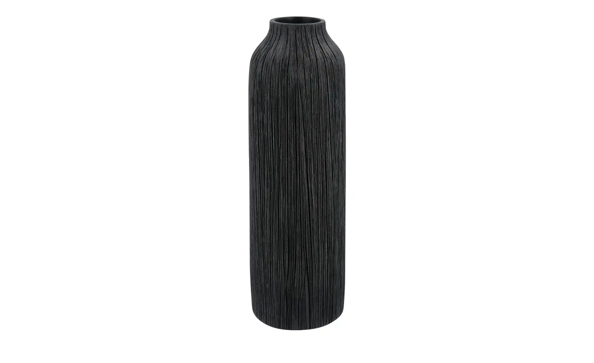 Deko Vase ¦ schwarz ¦ Polyresin (Kunstharz) ¦ Maße (cm): H: 38,5  Ø: 12.5 A günstig online kaufen