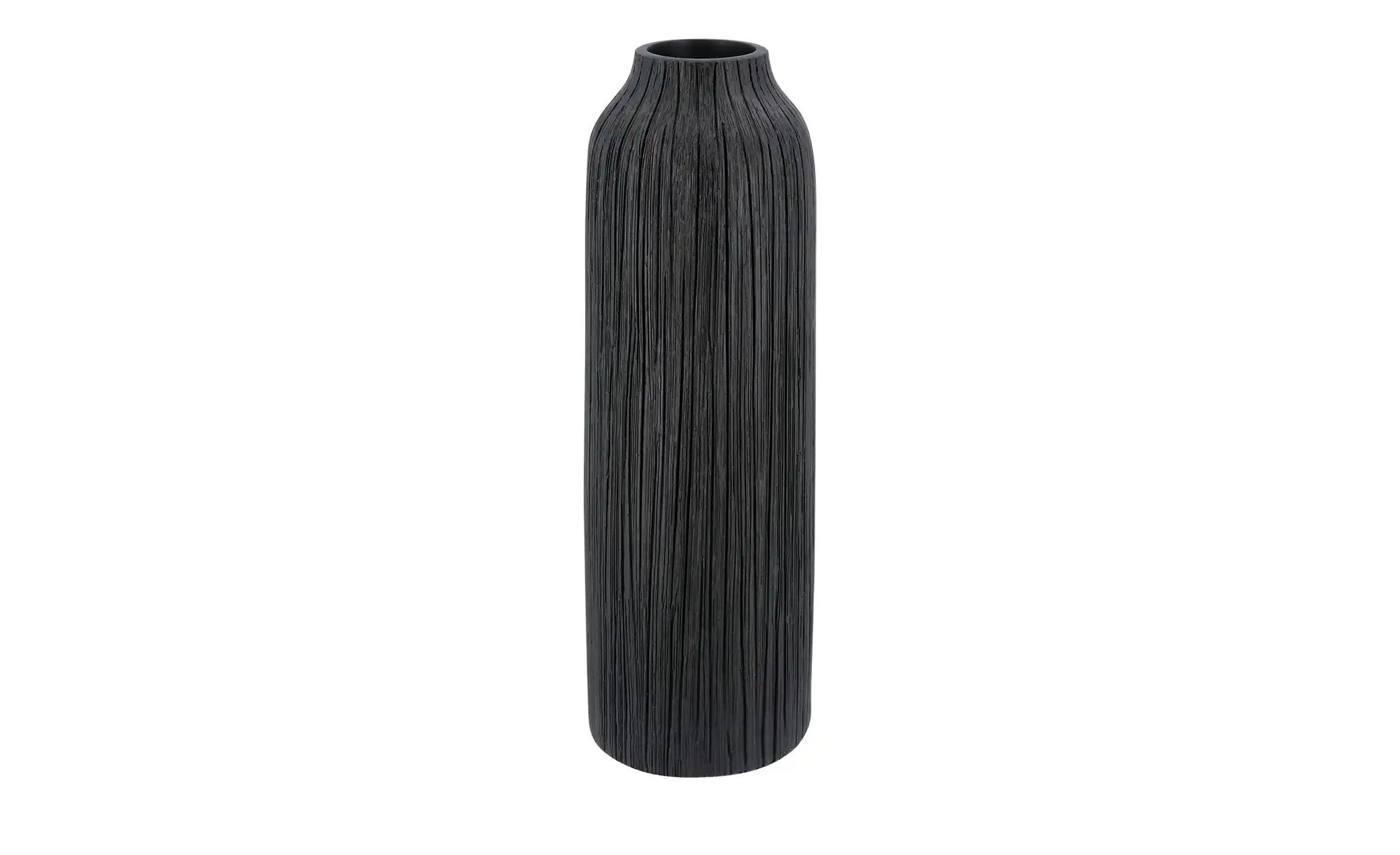 Deko Vase ¦ schwarz ¦ Polyresin (Kunstharz) ¦ Maße (cm): H: 30,5  Ø: 10.5 A günstig online kaufen