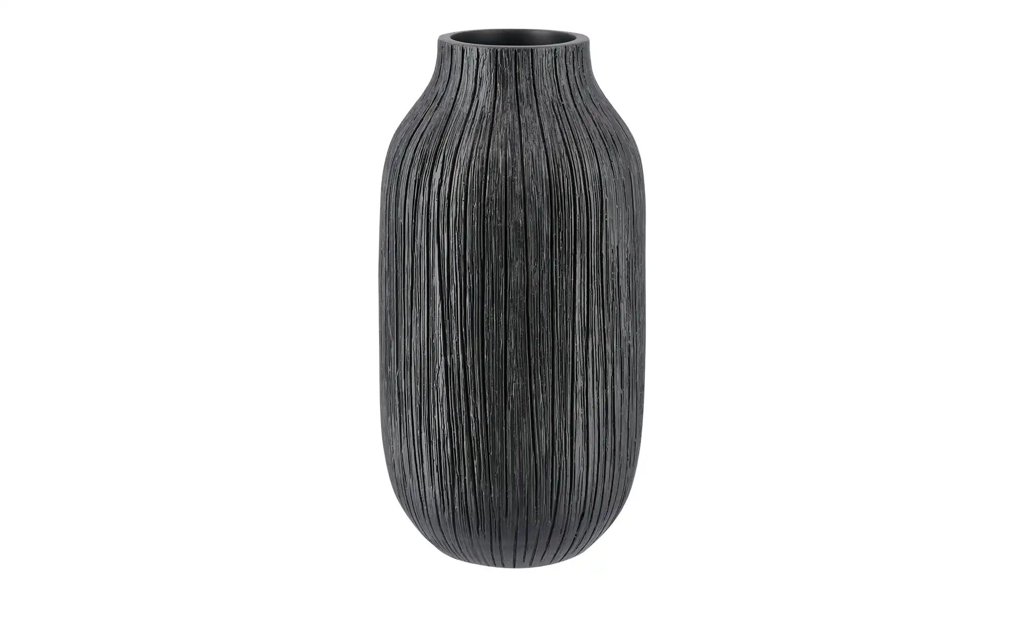 Deko Vase ¦ schwarz ¦ Polyresin (Kunstharz) ¦ Maße (cm): H: 25,5  Ø: 13.5 A günstig online kaufen