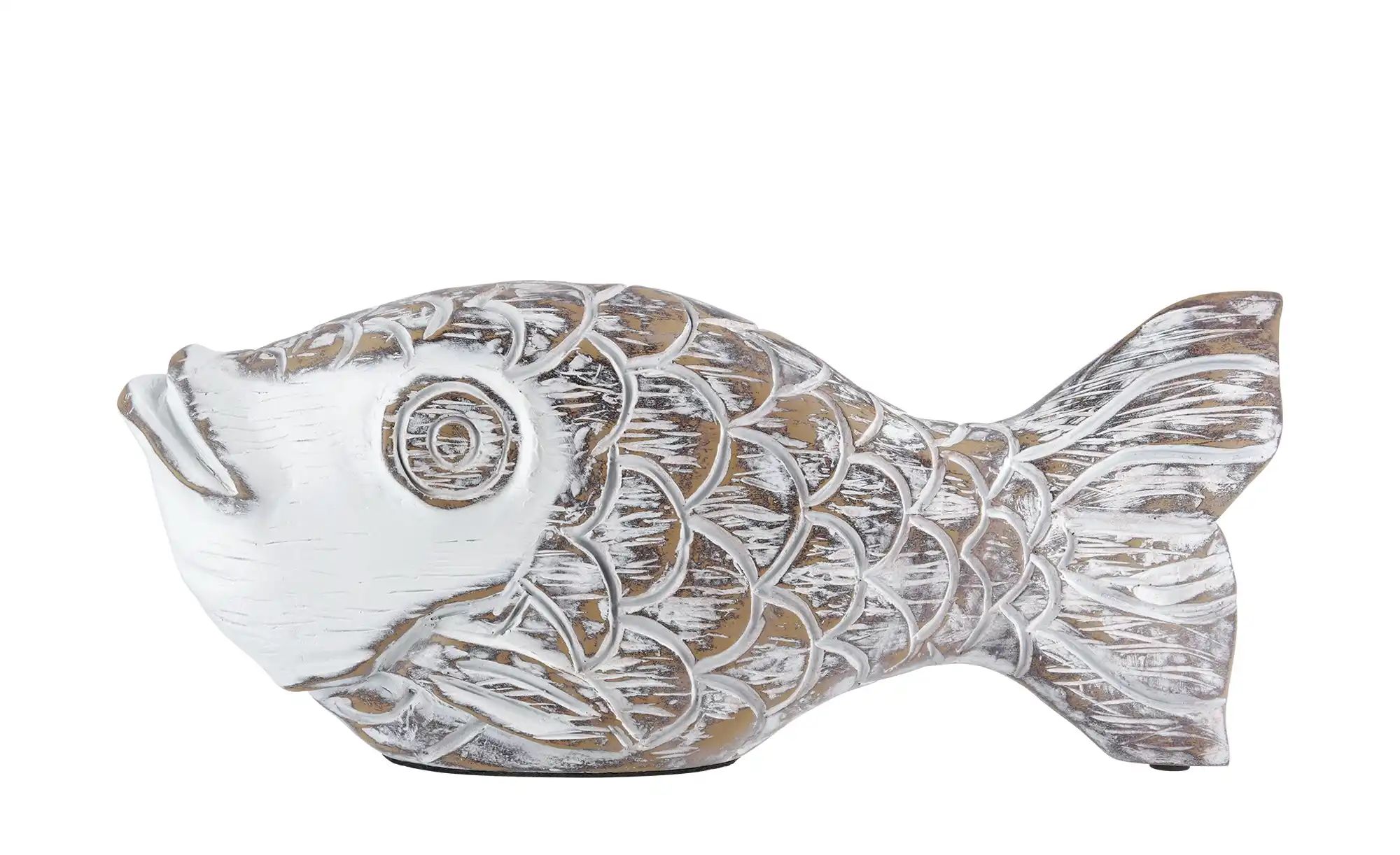 Deko Fisch ¦ weiß ¦ Polyresin (Kunstharz) ¦ Maße (cm): B: 30 H: 12 T: 6 Acc günstig online kaufen