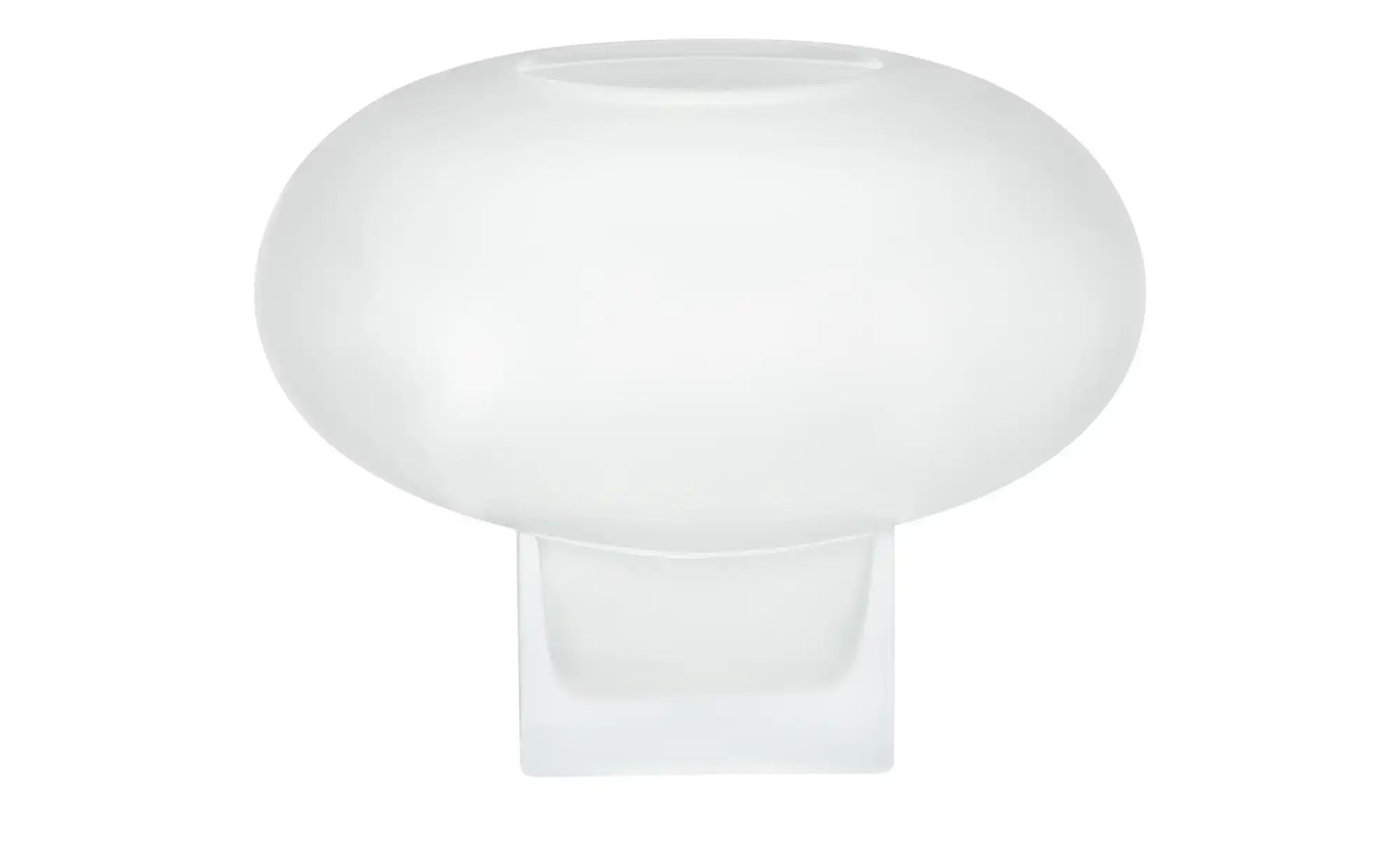 HOME STORY Vase   ¦ weiß ¦ Glas ¦ Maße (cm): H: 18  Ø: 23.5 Accessoires > V günstig online kaufen