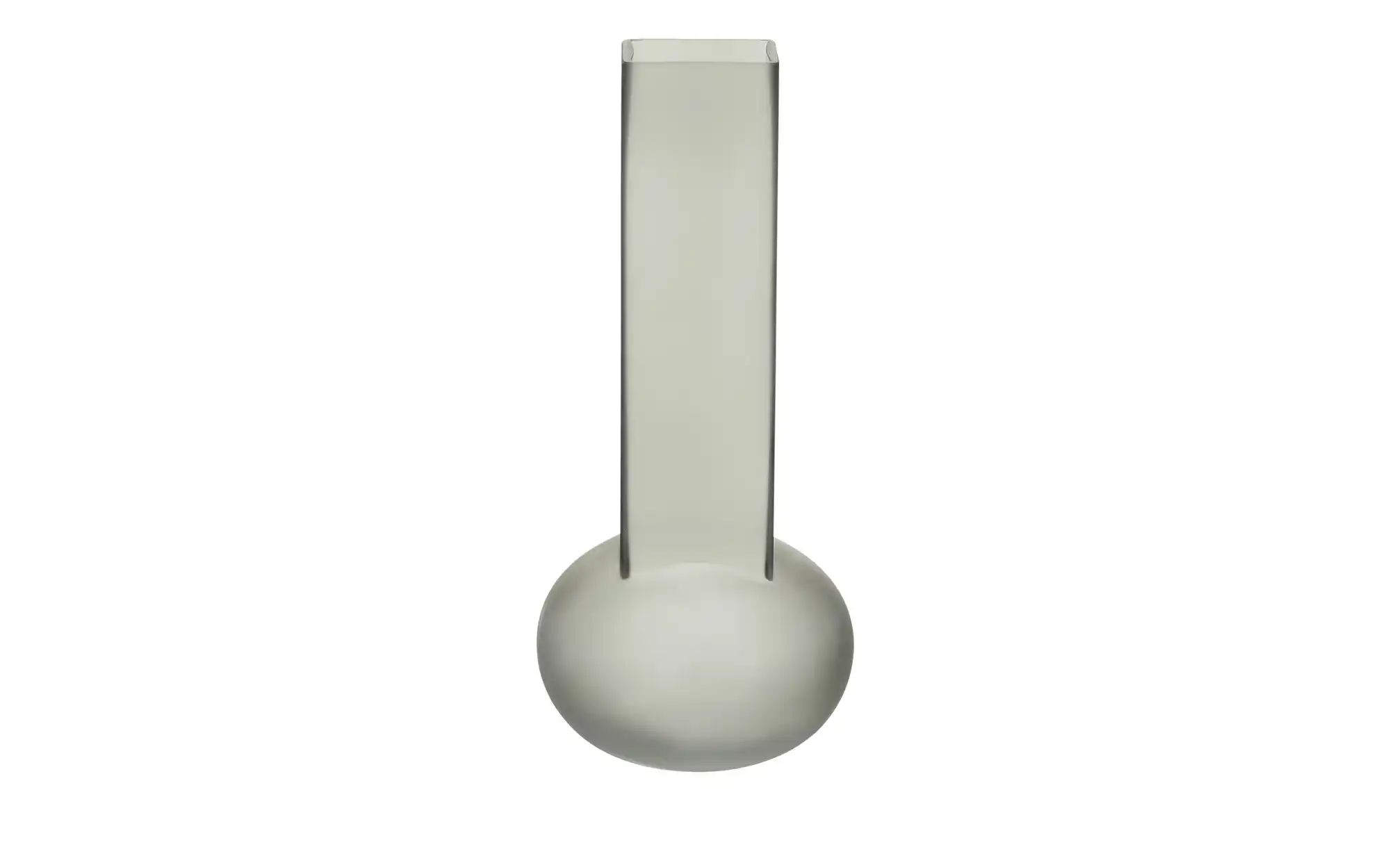 HOME STORY Vase ¦ grau ¦ Glas ¦ Maße (cm): H: 34  Ø: 16 Accessoires > Vasen günstig online kaufen