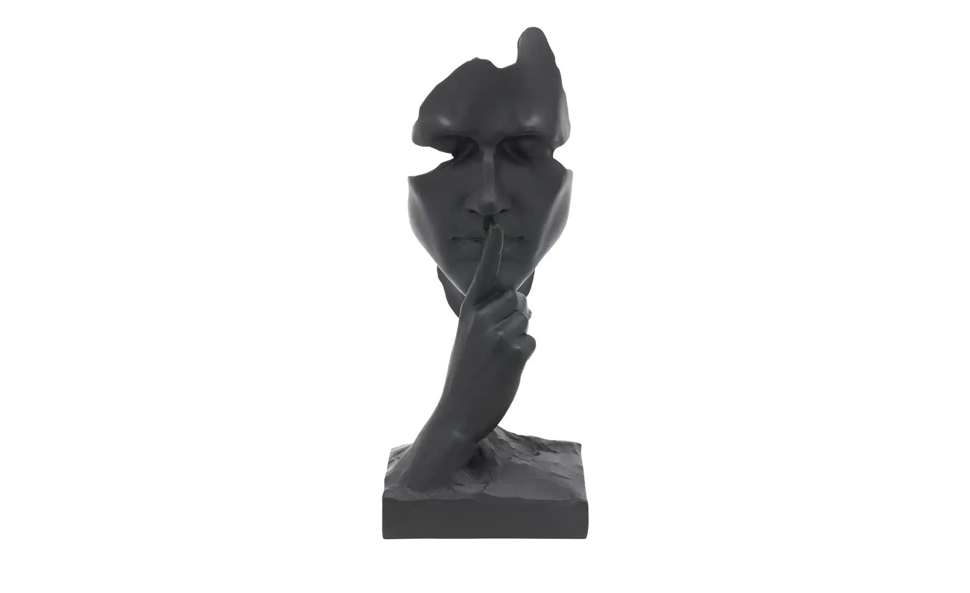 HOME STORY Deko Skulptur Gesicht   ¦ schwarz ¦ Polyresin (Kunstharz) ¦ Maße günstig online kaufen