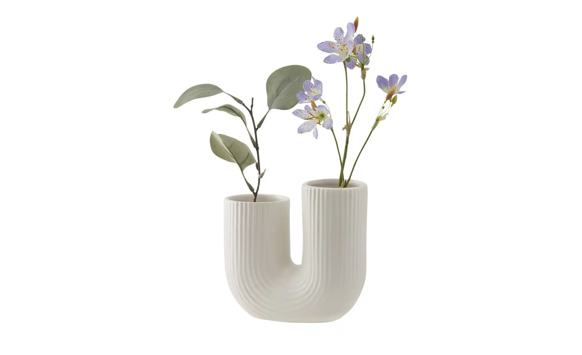 Vase ¦ weiß ¦ Dolomite ¦ Maße (cm): B: 14,8 H: 13,8 T: 6,8 Accessoires > Va günstig online kaufen