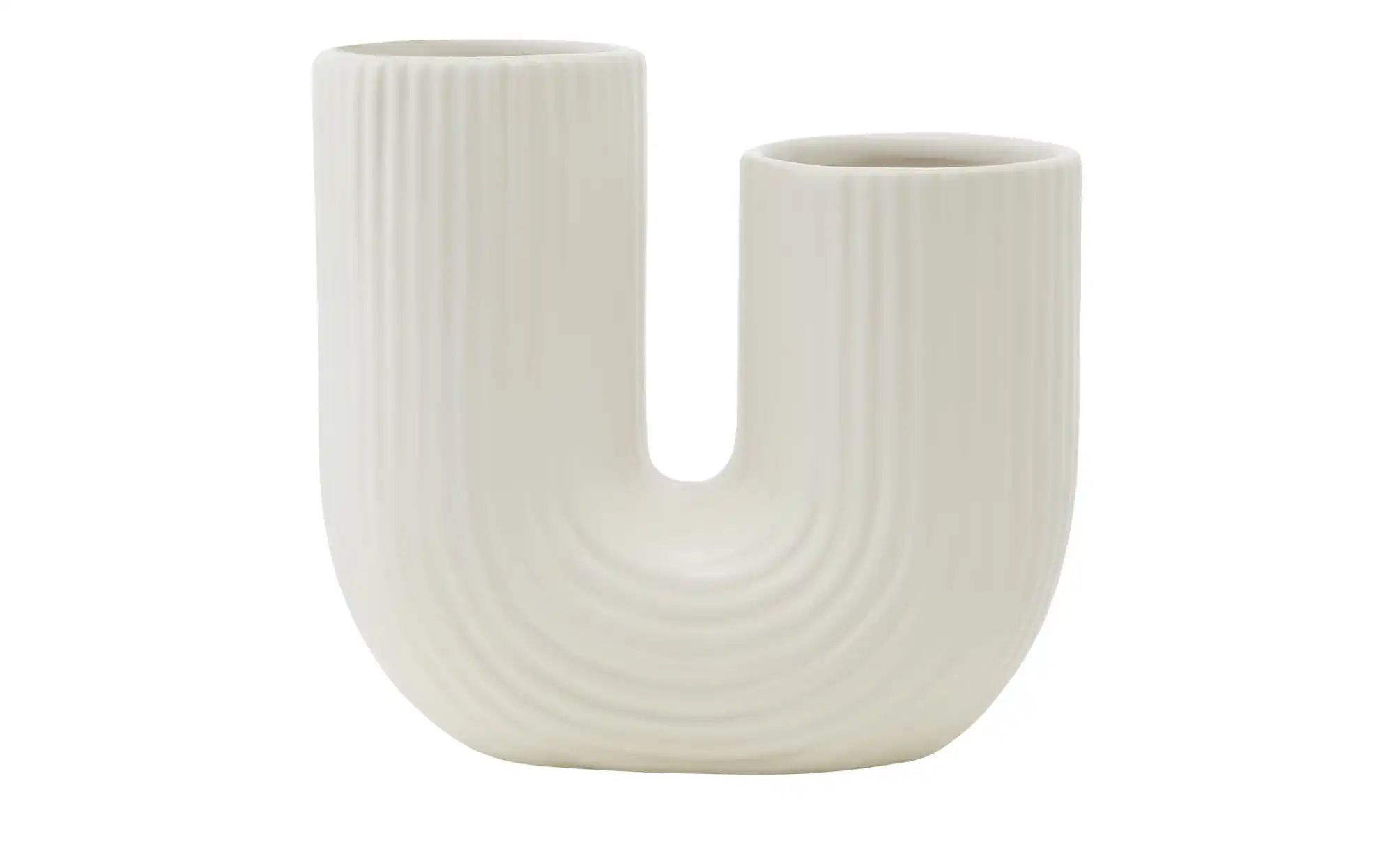 HOME STORY Vase   ¦ weiß ¦ Dolomite ¦ Maße (cm): B: 14,8 H: 13,8 T: 6.8 Acc günstig online kaufen