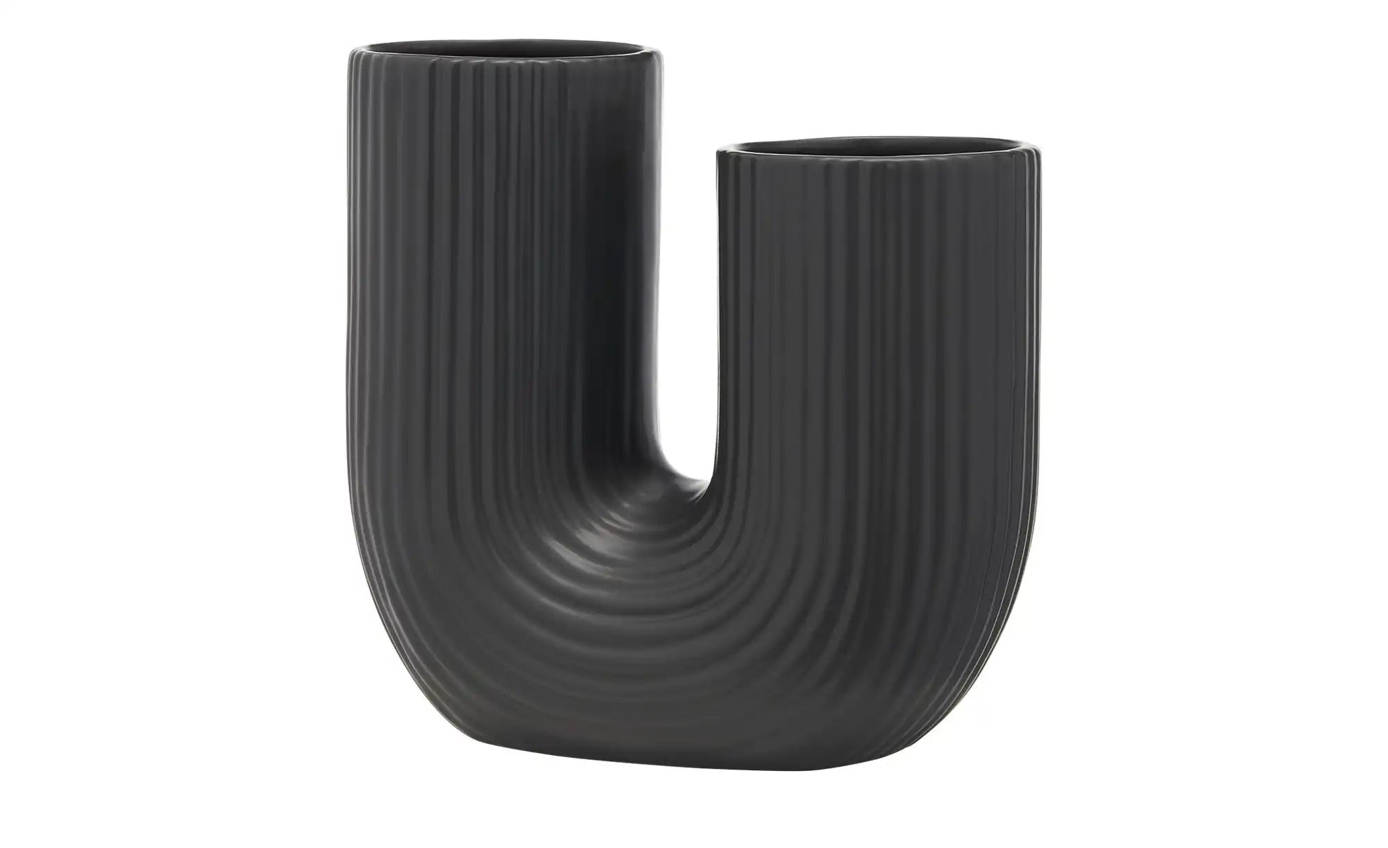 Vase   ¦ schwarz ¦ Dolomite ¦ Maße (cm): B: 24,3 H: 23,6 T: 11.7 Accessoire günstig online kaufen