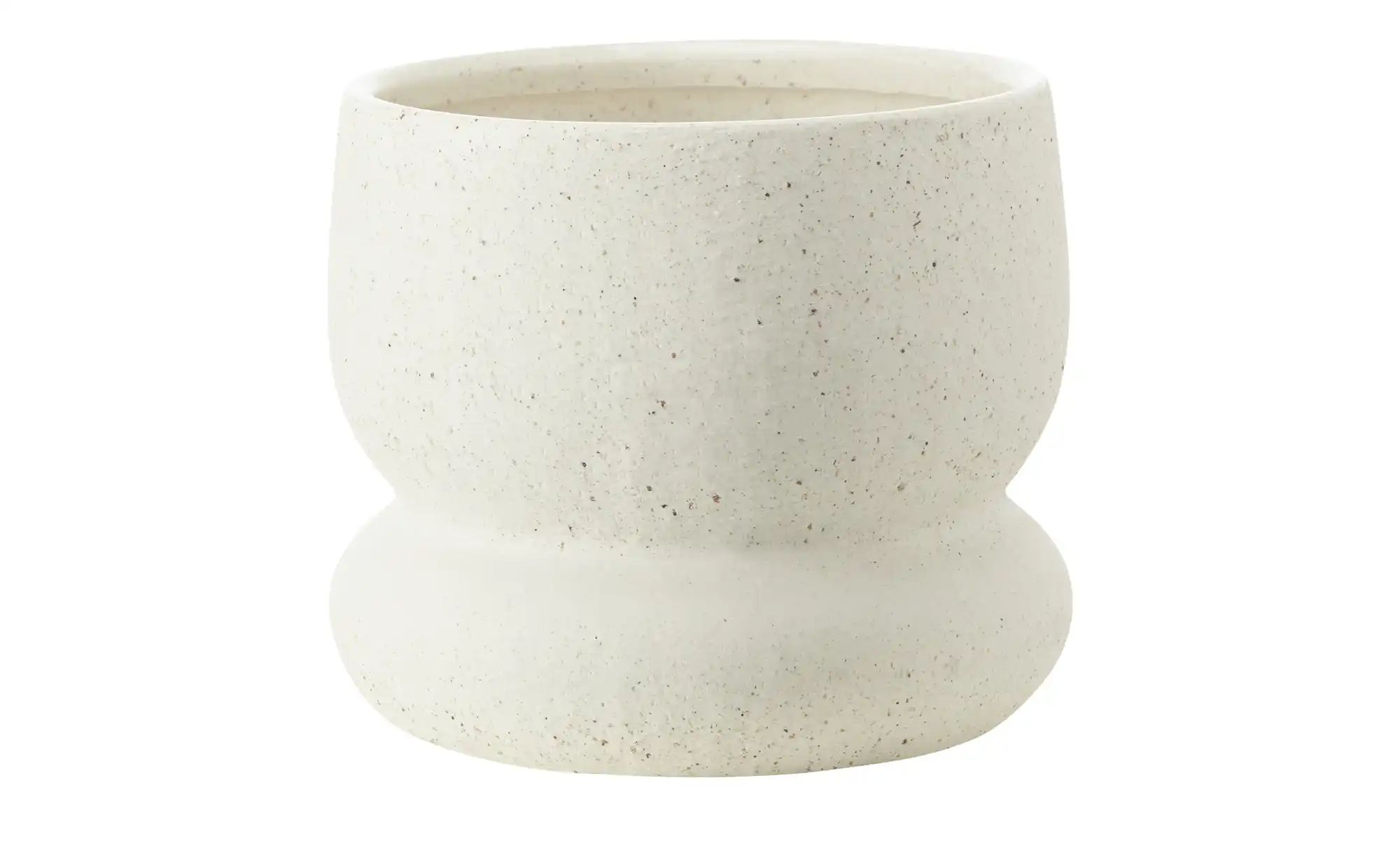 Übertopf ¦ creme ¦ Steingut ¦ Maße (cm): H: 12,2 Ø: 14 Accessoires > Dek günstig online kaufen