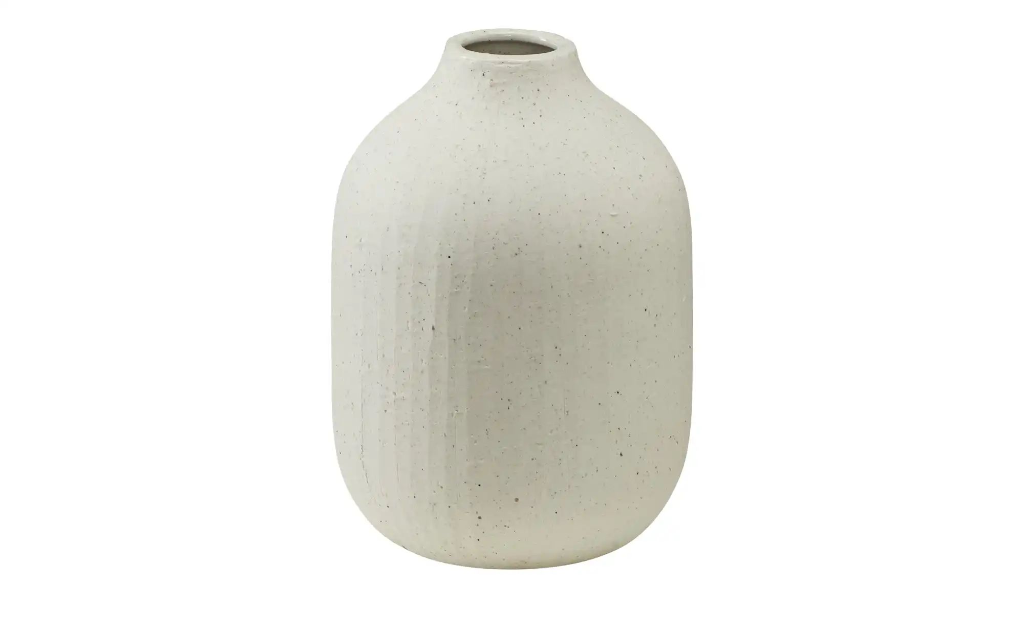 HOME STORY Vase   ¦ creme ¦ Steingut ¦ Maße (cm): H: 17  Ø: 12 Accessoires günstig online kaufen