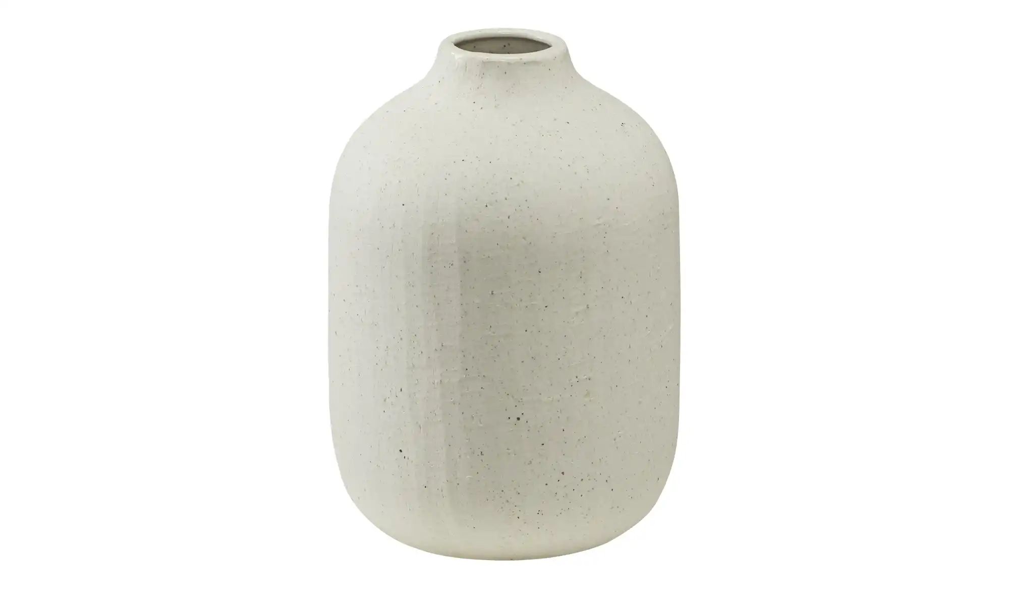 HOME STORY Vase   ¦ creme ¦ Steingut ¦ Maße (cm): H: 20  Ø: 14.3 Accessoire günstig online kaufen