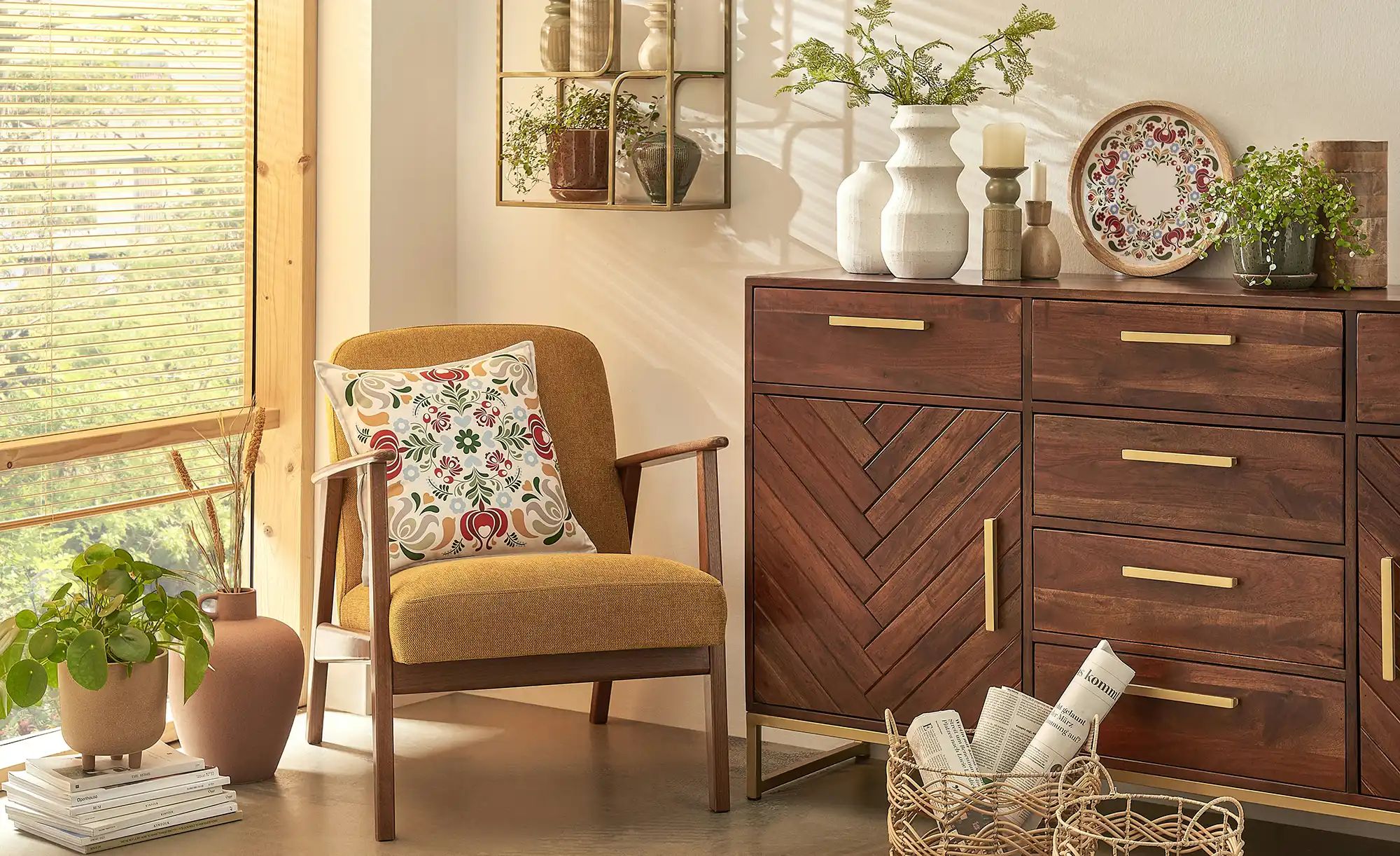 Thumbnail - HOME STORY Vase ¦ creme ¦ Steingut ¦ Maße (cm): H: 20 Ø: 14.3 Accessoires > Vasen - Höffner