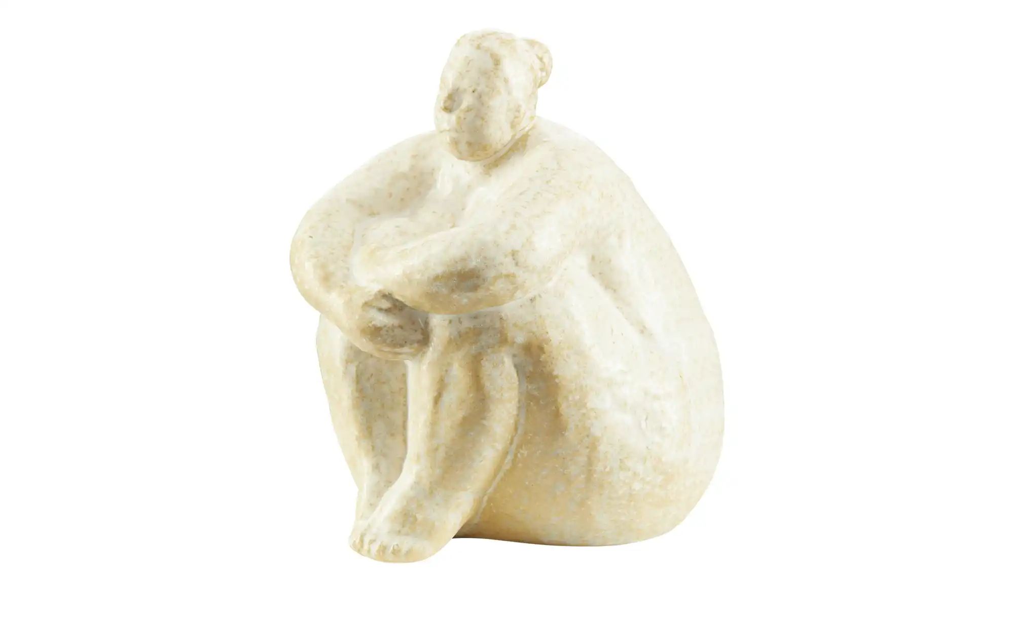 HOME STORY Deko Figur Woman   ¦ beige ¦ Steinzeug ¦ Maße (cm): B: 12,5 H: 1 günstig online kaufen
