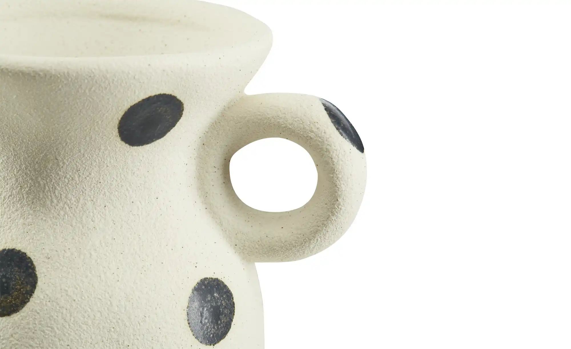 Vase Punkte ¦ creme ¦ Steinzeug ¦ Maße (cm): H: 15  Ø: 16 Accessoires > Vas günstig online kaufen