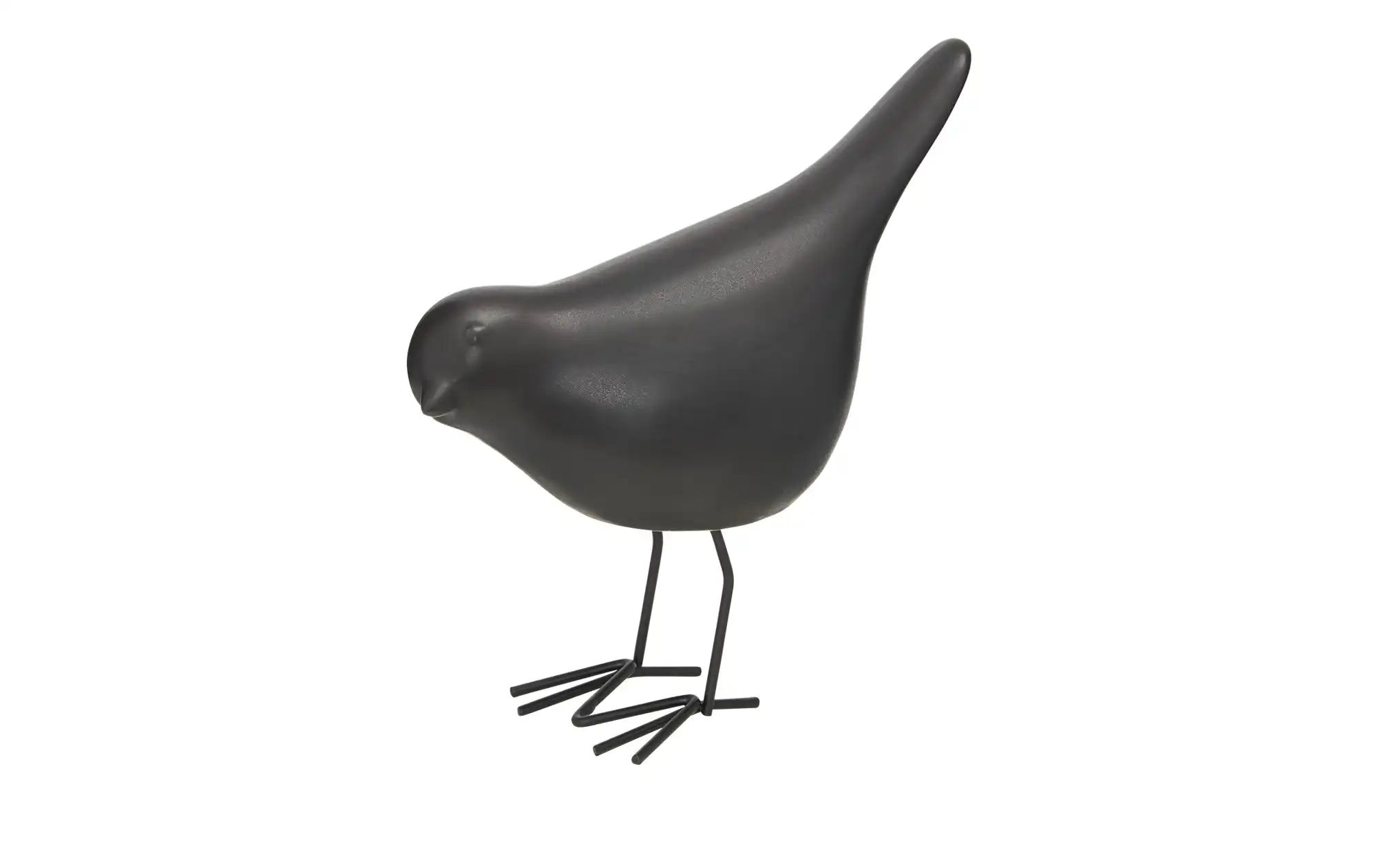 HOME STORY Deko Vogel   ¦ schwarz ¦ Porzellan,Metall ¦ Maße (cm): B: 15,3 H günstig online kaufen