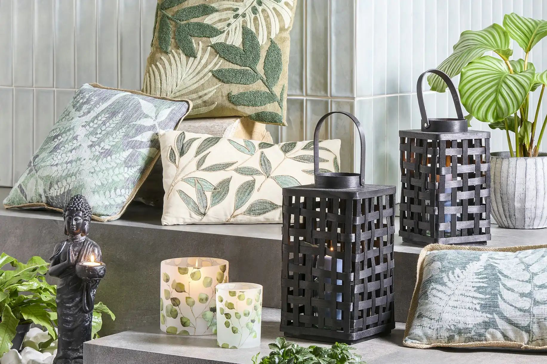 HOME STORY Windlicht   ¦ weiß ¦ Glas ¦ Maße (cm): H: 12,5  Ø: 10 Accessoire günstig online kaufen